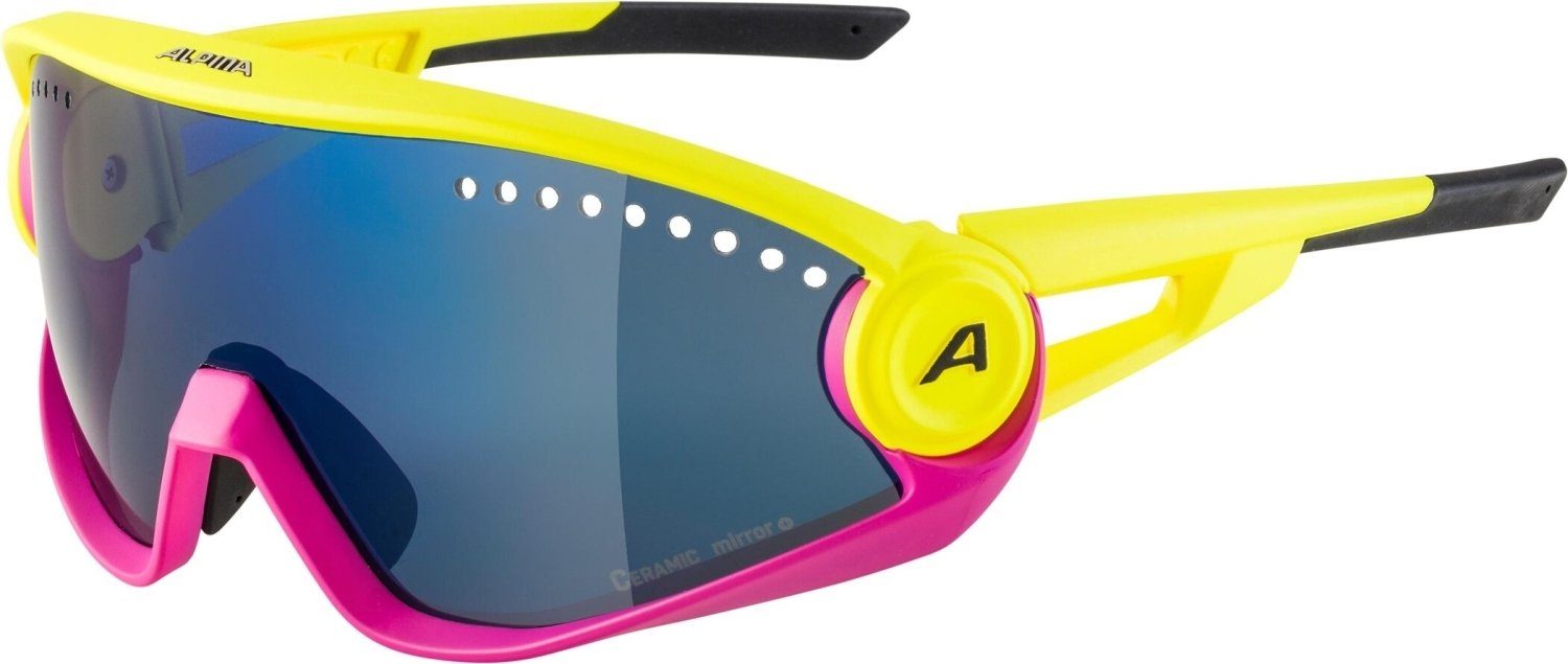 - 5W1NG Sportbrille Alpina Sports - Sportbrille rosa/gelb