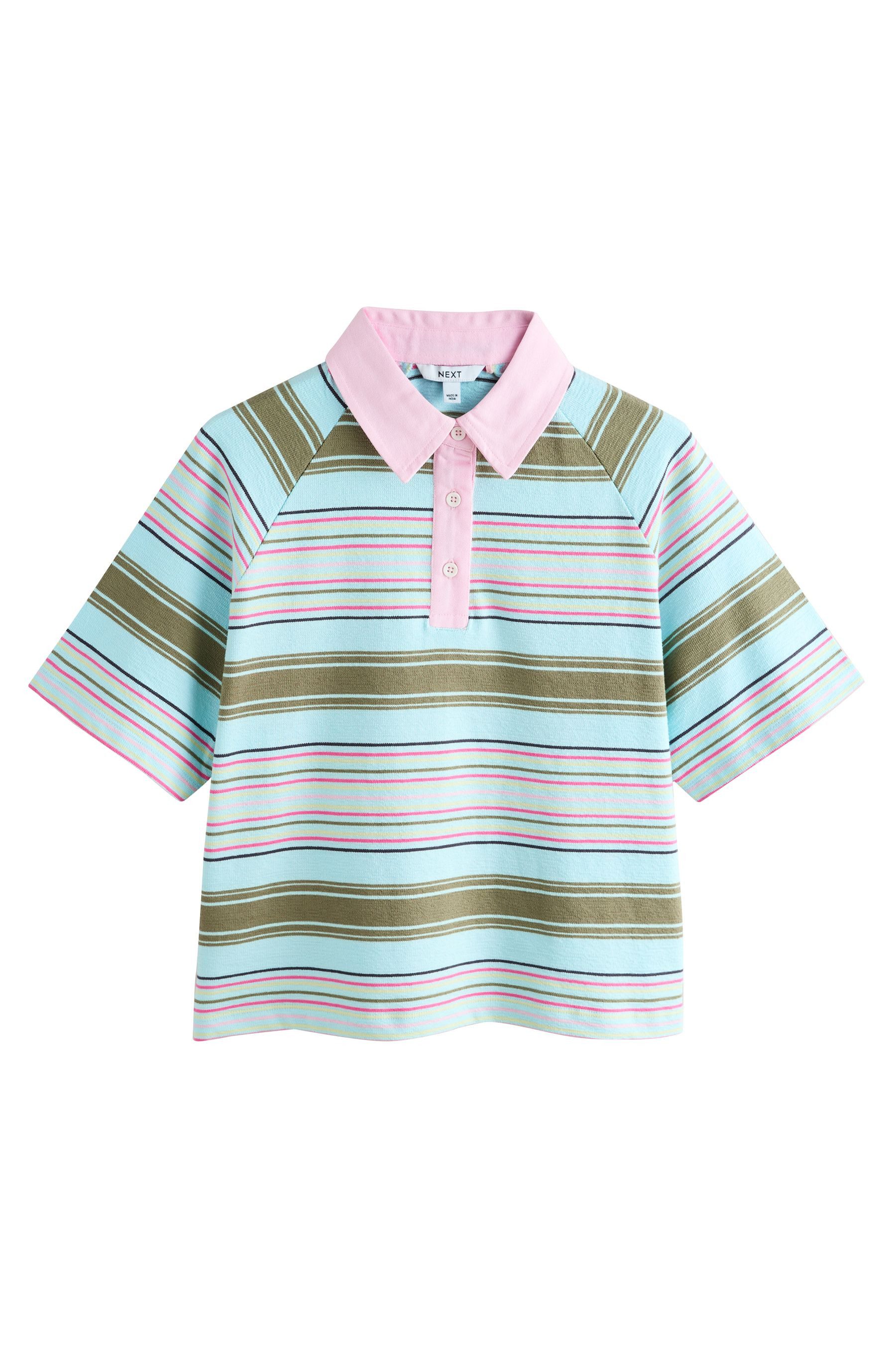 Next Rugbyshirt Kurzärmeliges Rugby-Polo-Top mit Kragen (1-tlg)