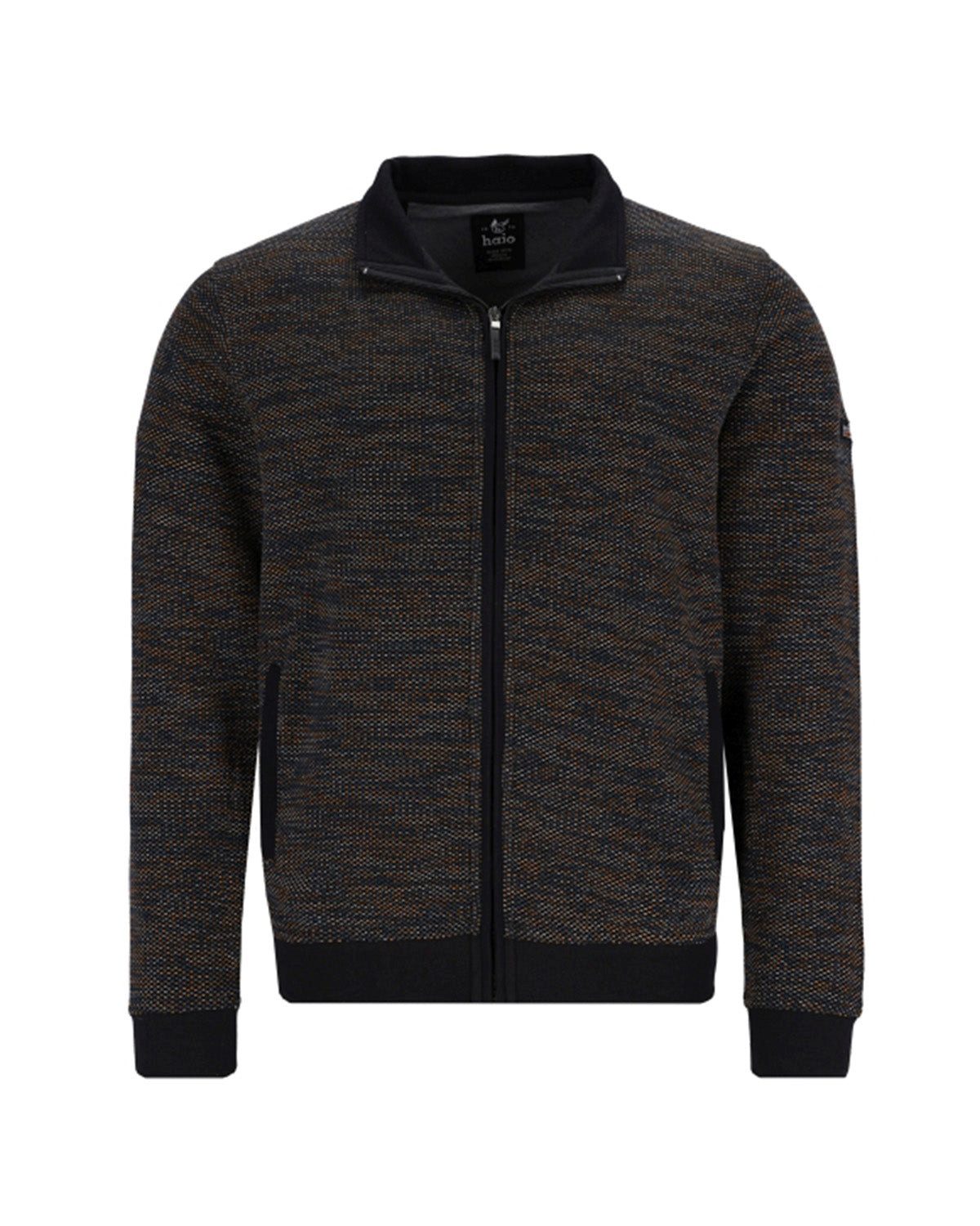 Hajo Sweatjacke Troyer-Sweatjacke mit "Spots" allover