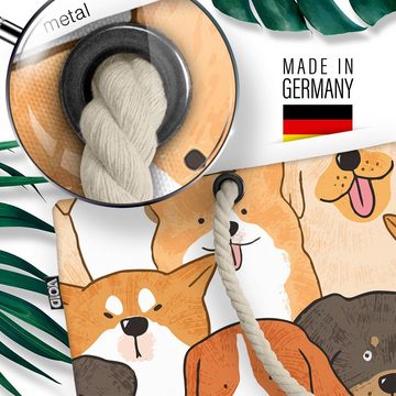 VOID Strandtasche (1-tlg), Hunde Grafik Bande Rasse Kinder Haustier Comic Mops Züchten Hundefutt