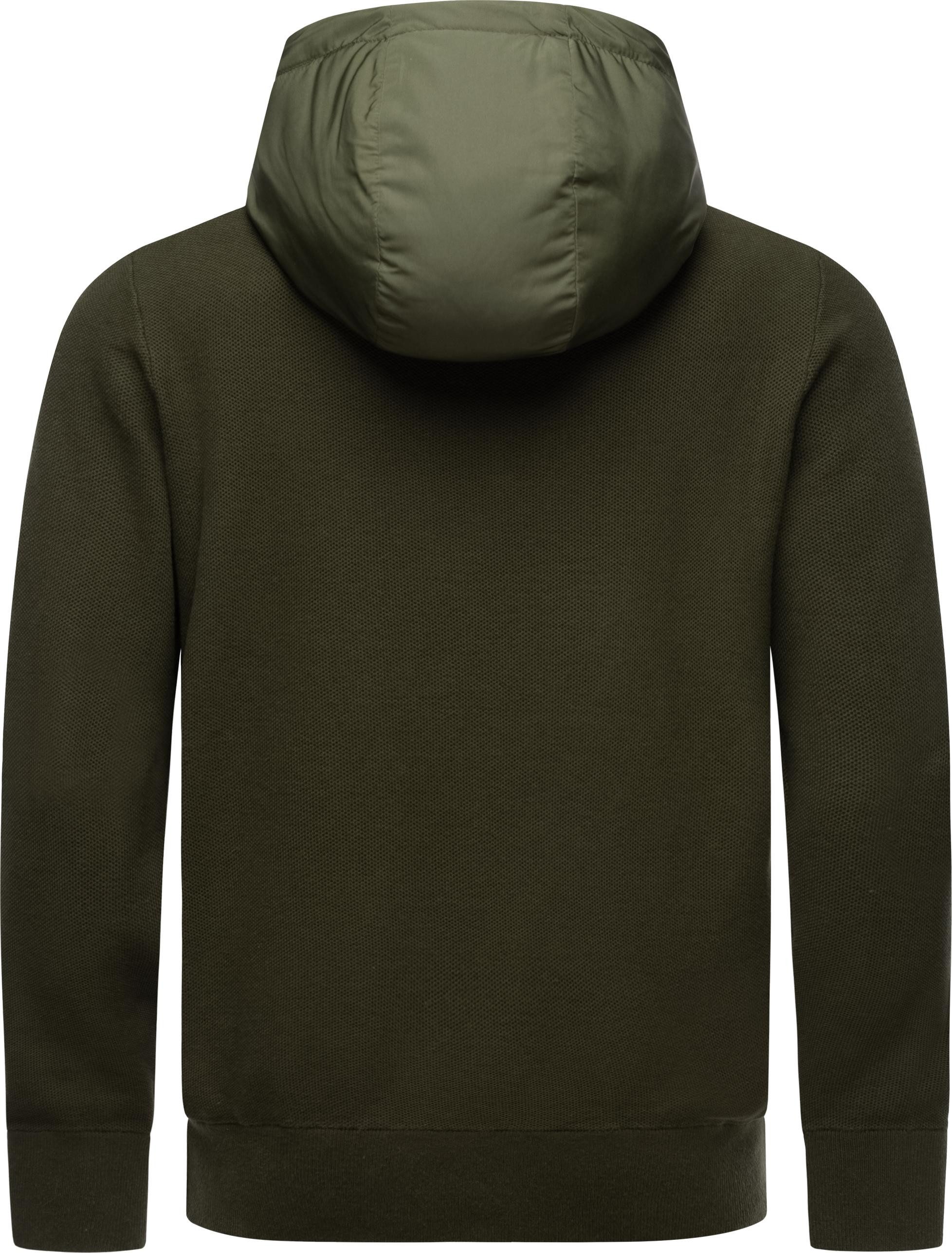 Ragwear Outdoorjacke Ronel Leichte Herren Jacke mit weichen Strickärmeln