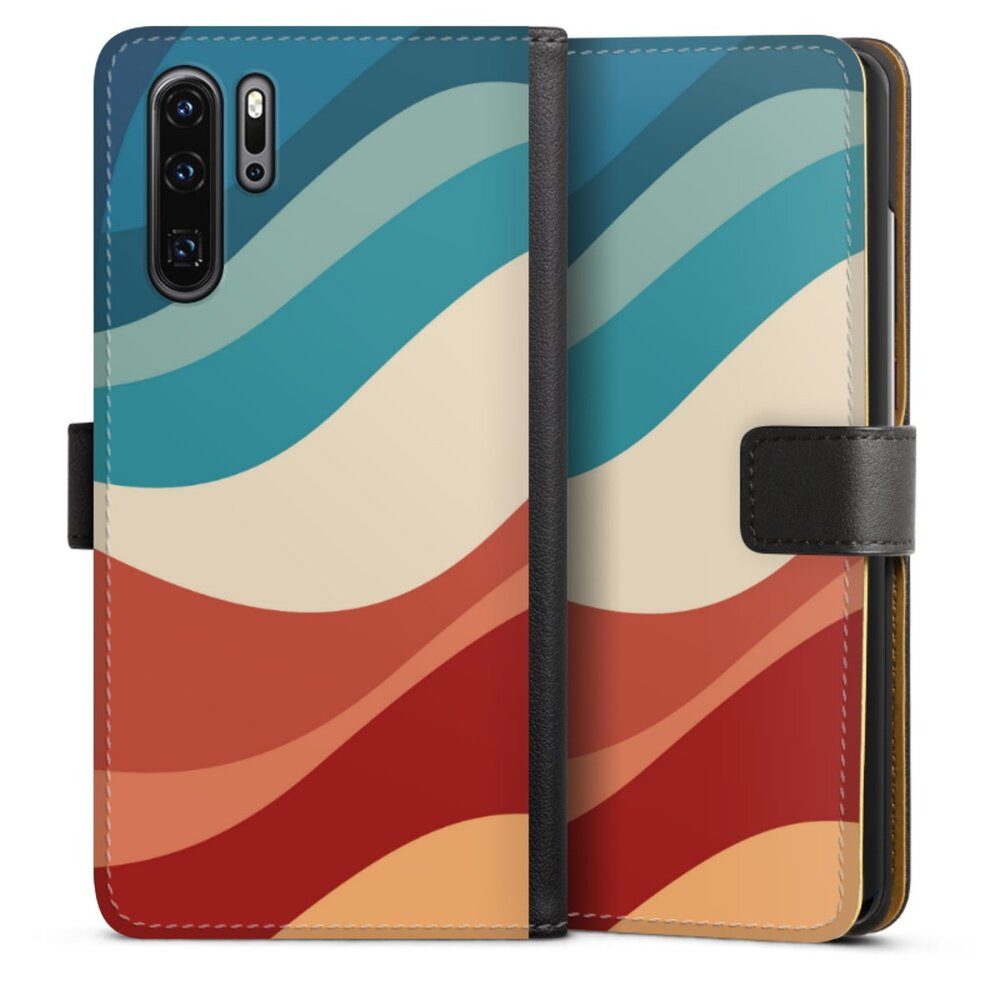 DeinDesign Handyhülle Welle Farbverlauf Farbe Colour Waves, Huawei P30 Pro New Edition Hülle Handy Flip Case Wallet Cover