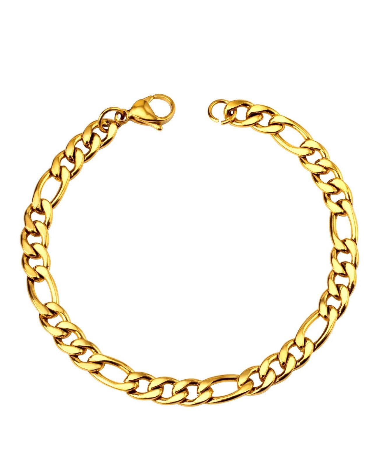Armband Figaroarmband Edelstahlt 18K Vergoldet Armkette /Hip Hop