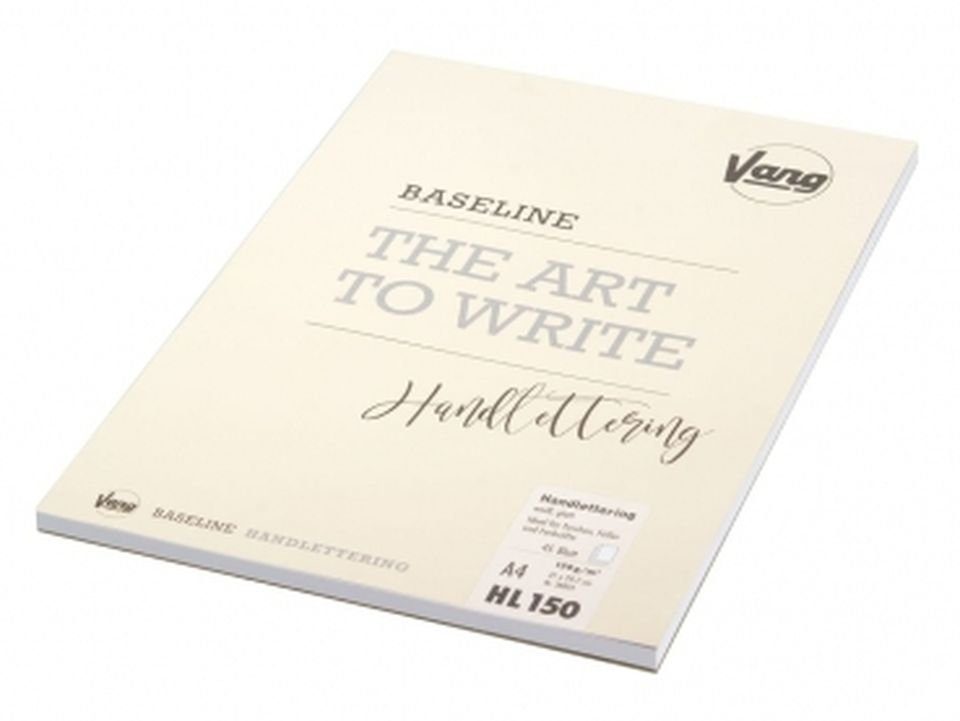 Vang Art Zeichenpapier Baseline Handlettering Block, A4 Format, 150g/m² | Papier