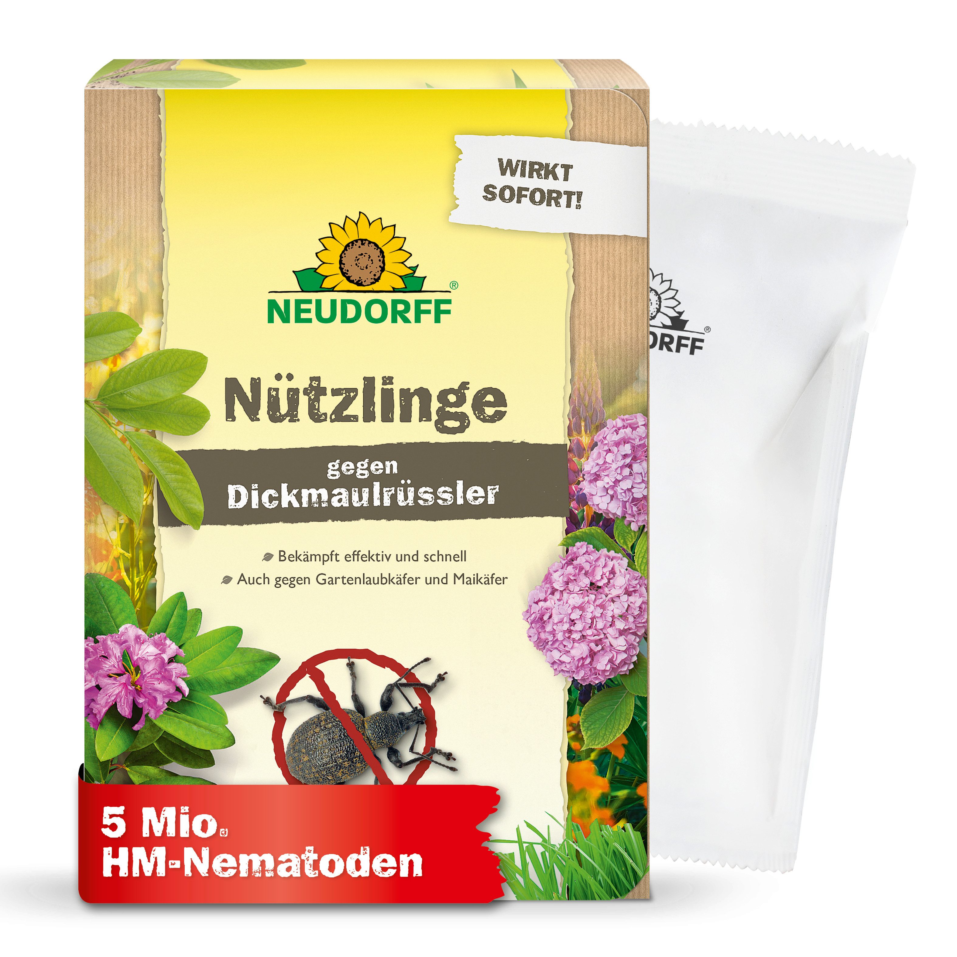 Neudorff Nematoden Nützlinge gegen Dickmaulrüssler 5 Mio HM-Nematoden, 5 Mio. HM-Nematoden gegen bodenlebende Schädlingslarven