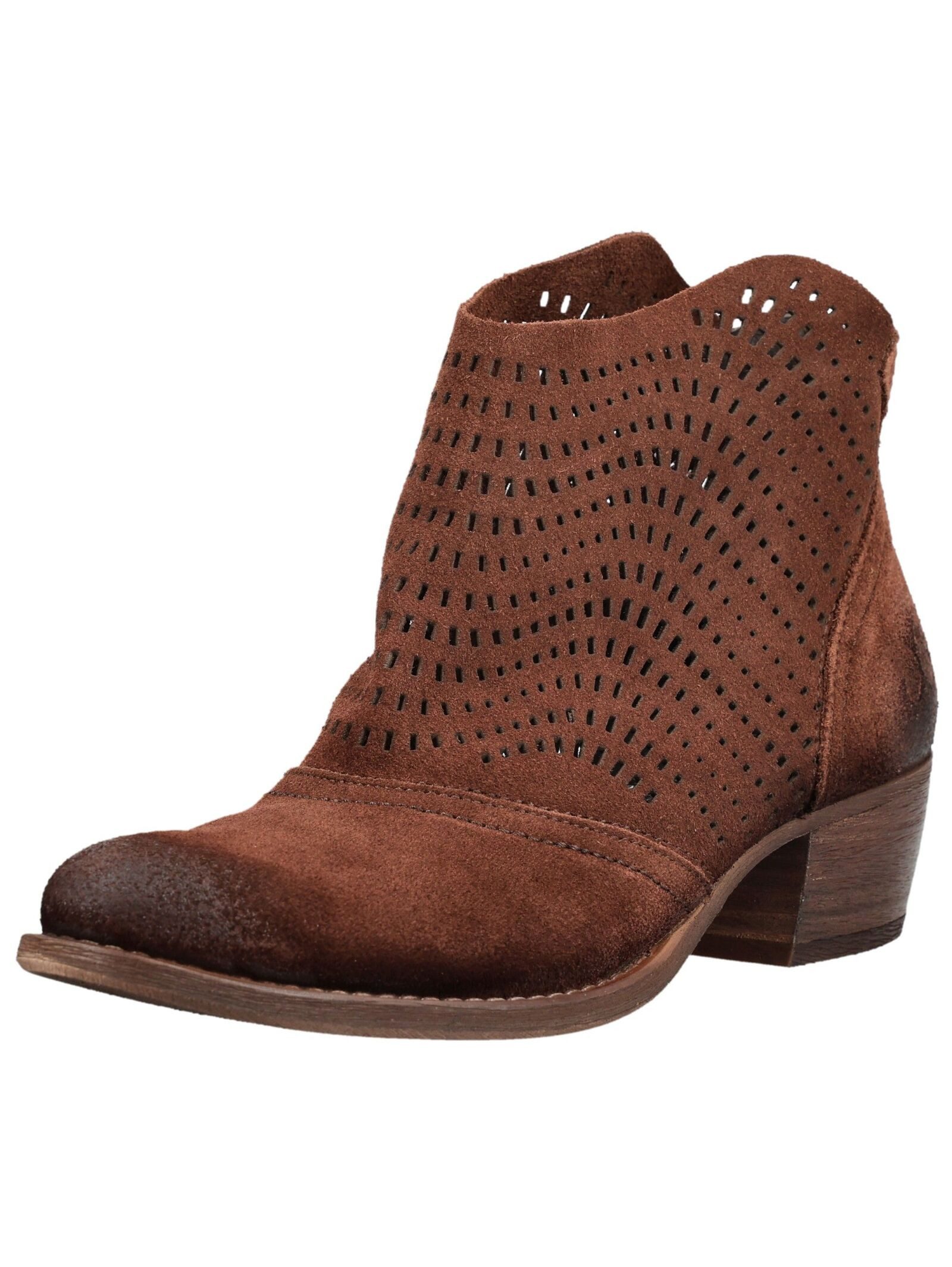 Felmini Stiefelette Veloursleder . Cowboy Stiefelette günstig online kaufen