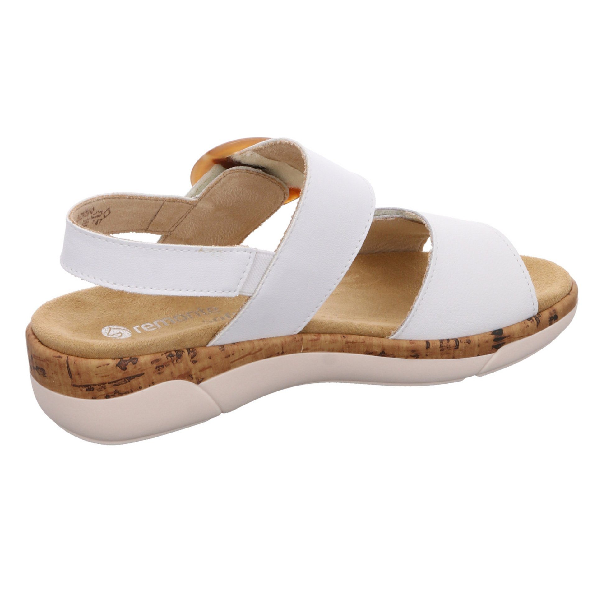 Sandale Sandalen Fußbett (18704007) Freizeit Damen weiss/weiss Sandale Bequem Remonte Synthetik