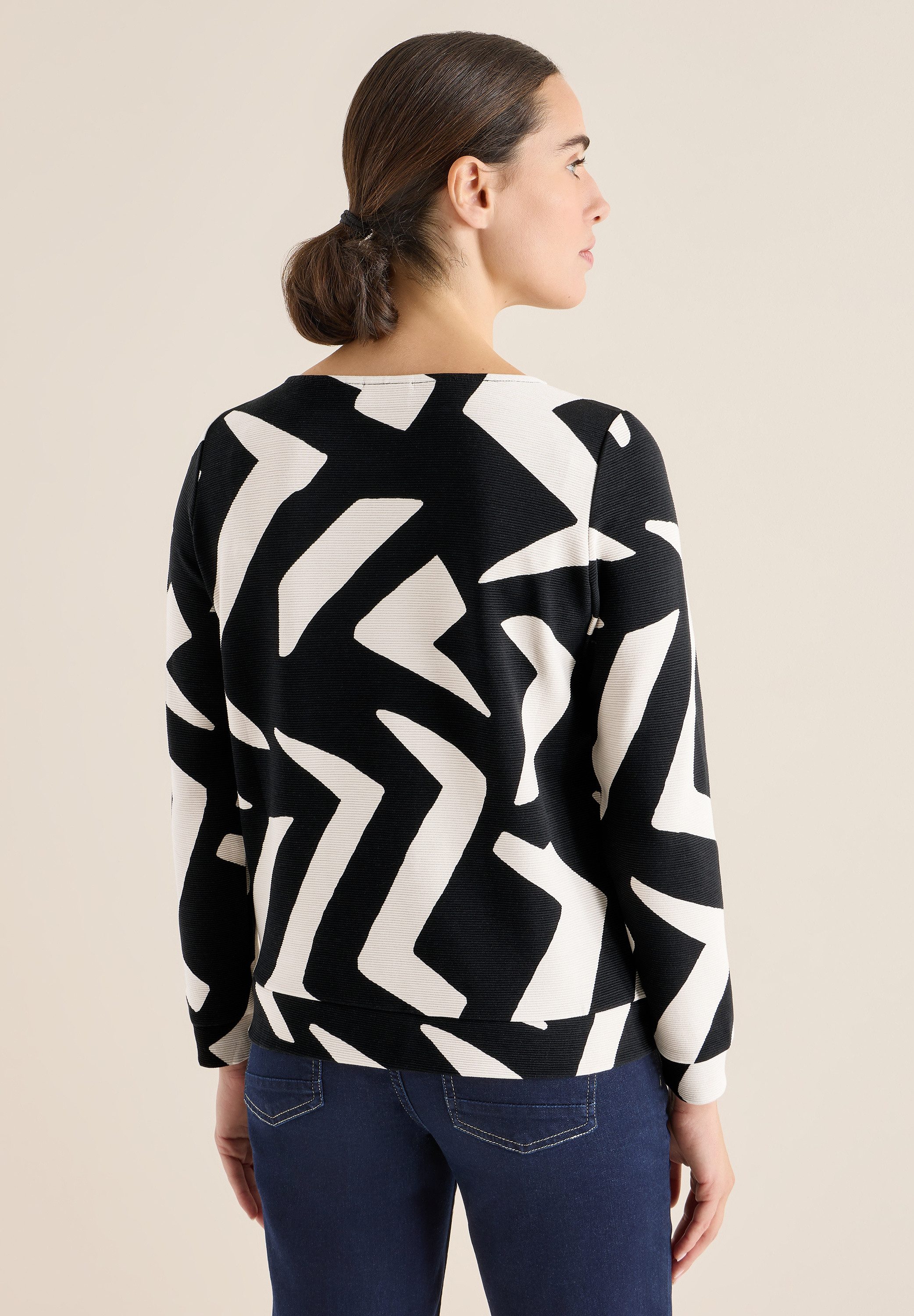 CECIL Langarmshirt aus softem Materialmix günstig online kaufen