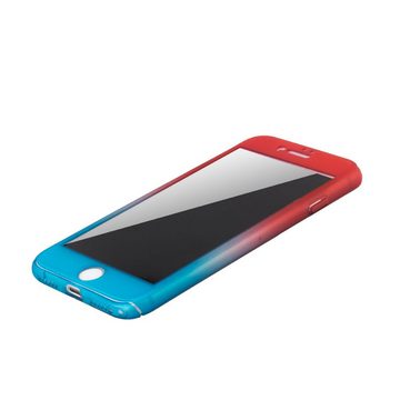 König Design Handyhülle Apple iPhone 8, Apple iPhone 8 Handyhülle 360 Grad Schutz Full Cover Mehrfarbig