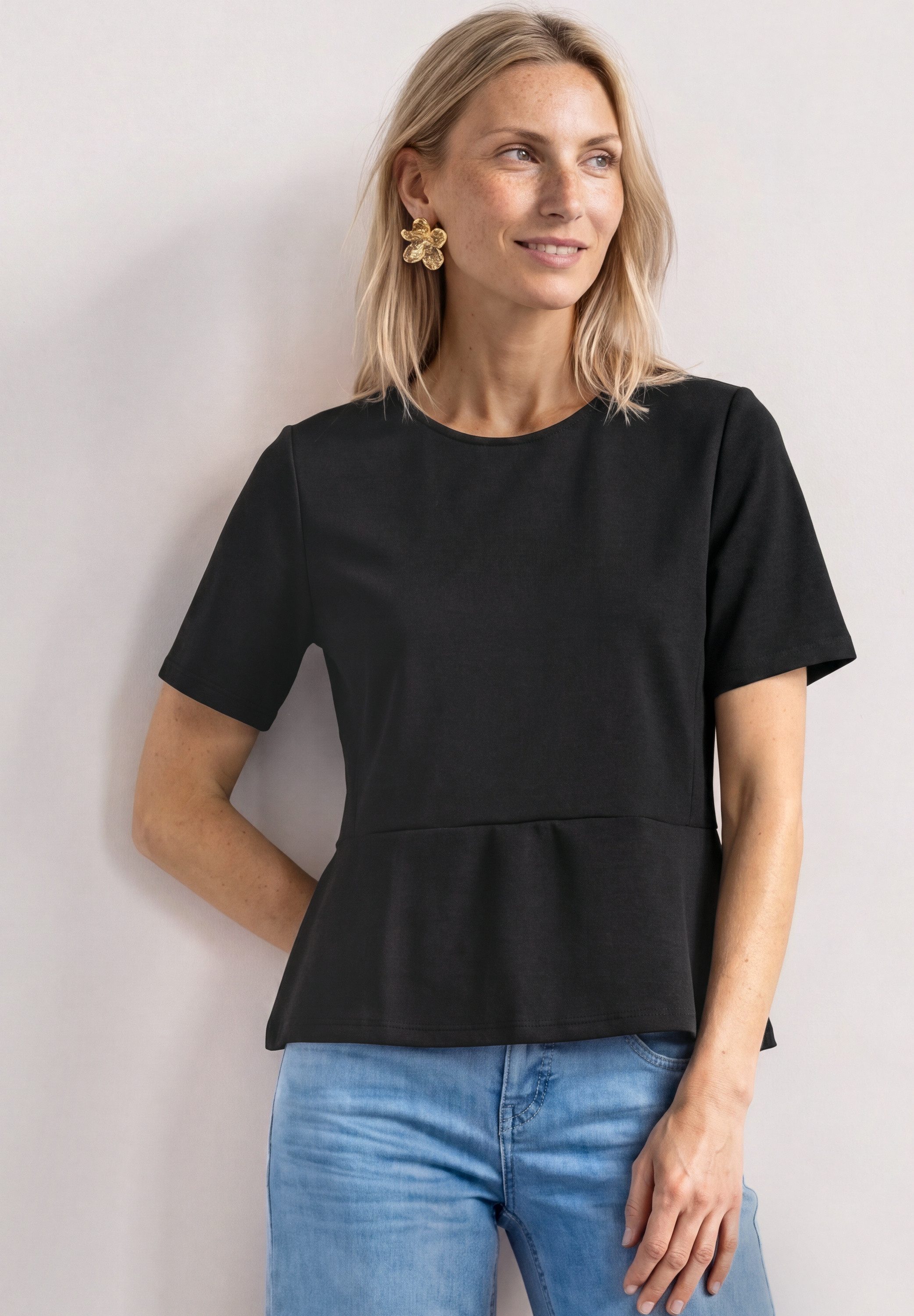 STREET ONE T-Shirt mit Rundhalsausschnitt