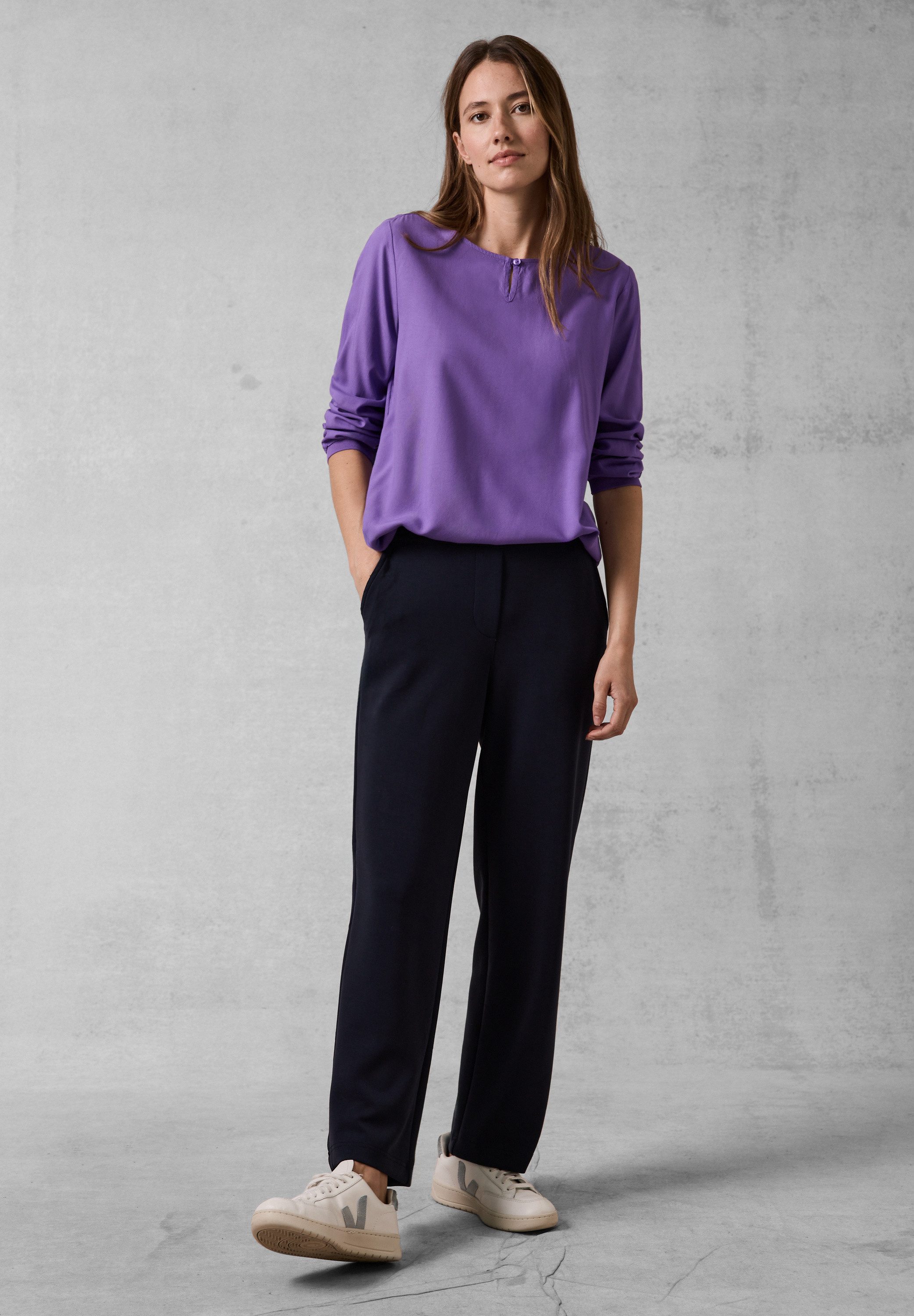 CECIL Langarmbluse mit Elastikbund