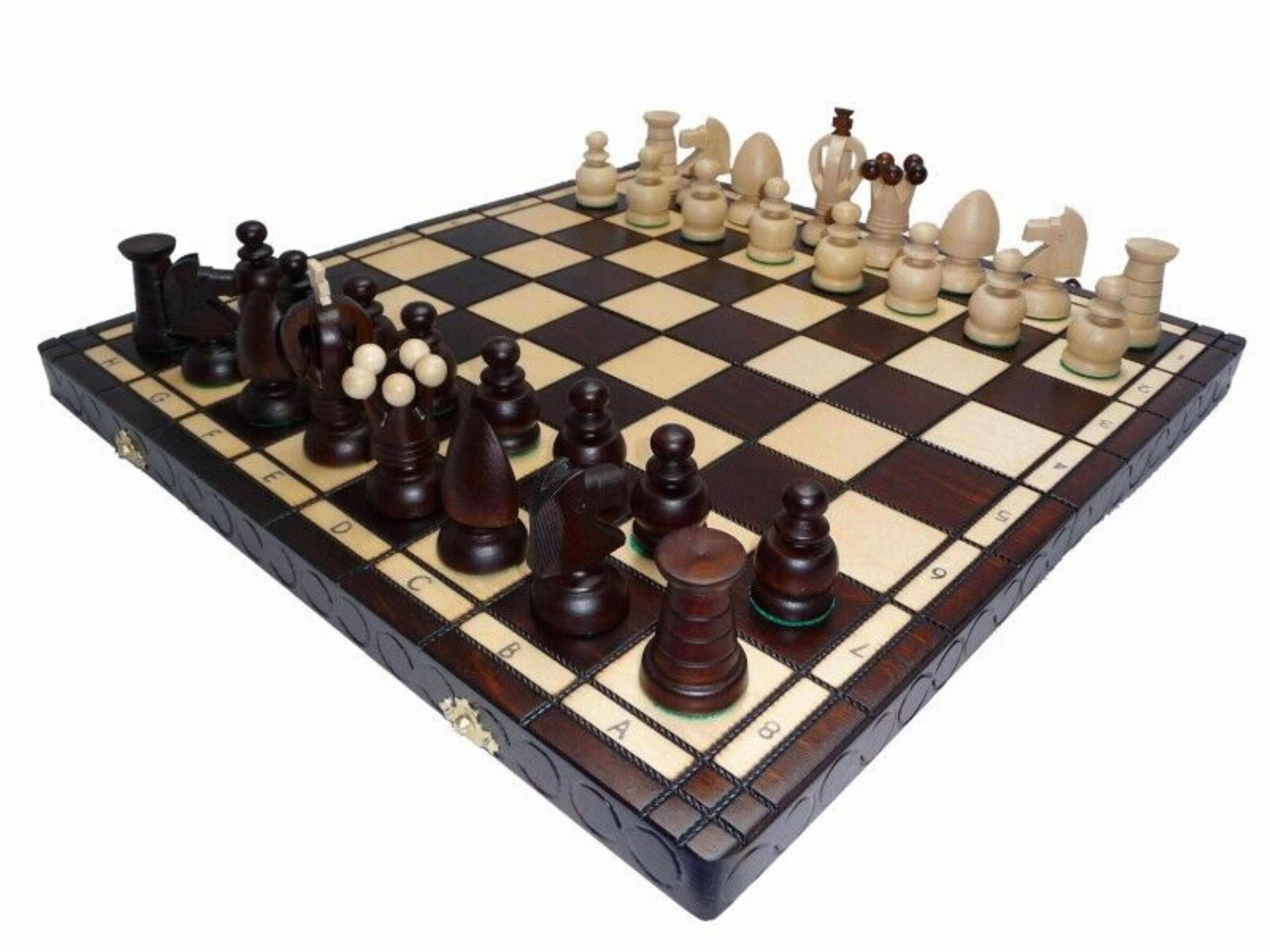 Holzprodukte Spiel, Schach Schachspiel Royal Large Kings 44 x 44 cm Holz Neu