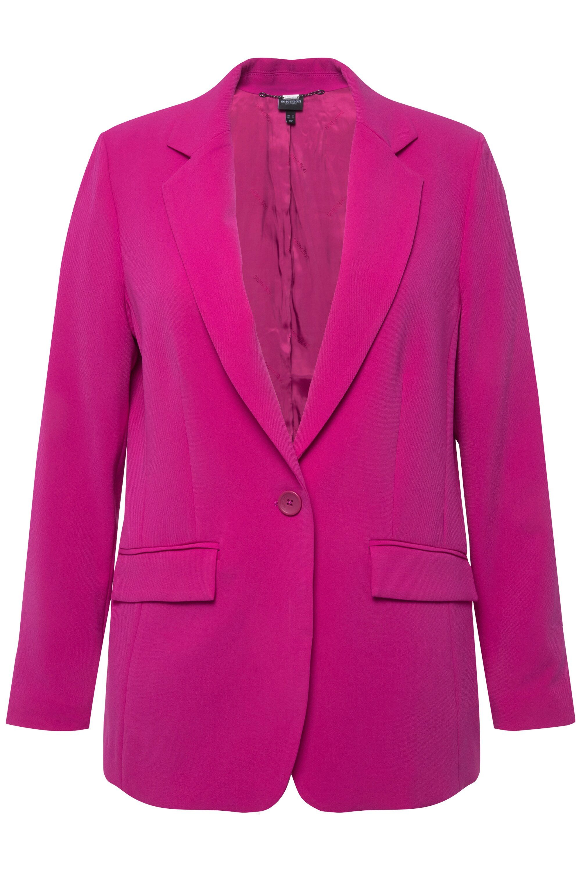Ulla Popken Blusenblazer Blazer Acetat Reverskragen günstig online kaufen