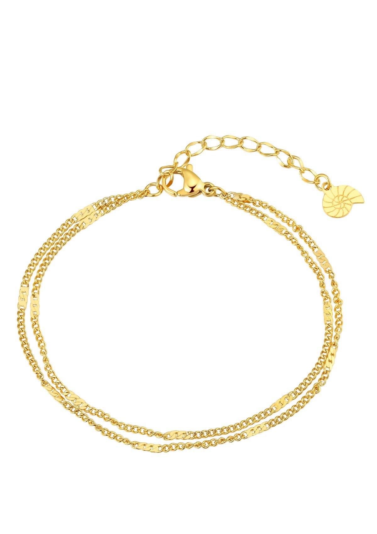 Hey Happiness Armkette Damen Layer Panzerkette zweireihig, 18K Roségold ver günstig online kaufen