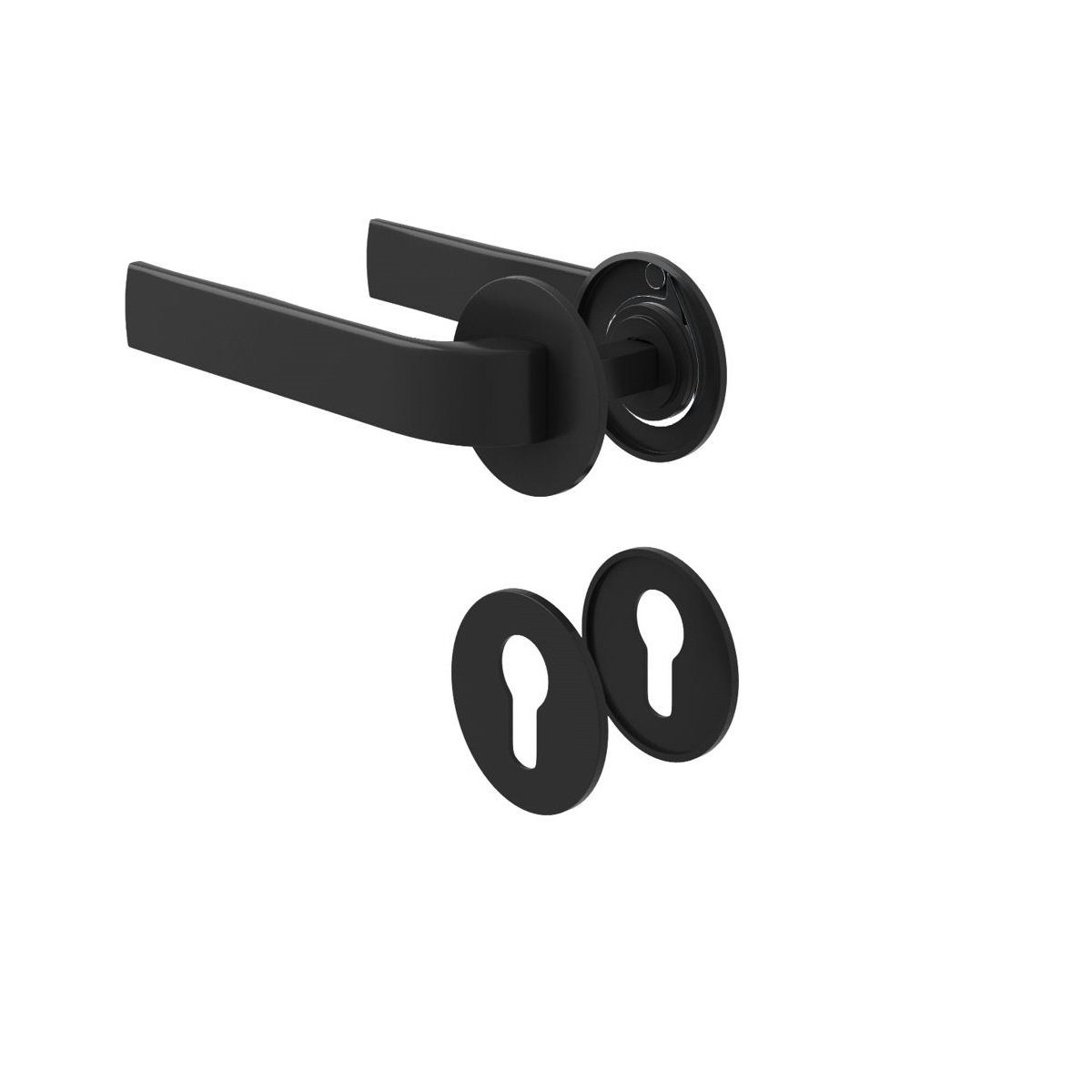 MS Мебельная фурнитура Türbeschlag Rosettengarnitur Schwarz matt Türdrücker Türgriff