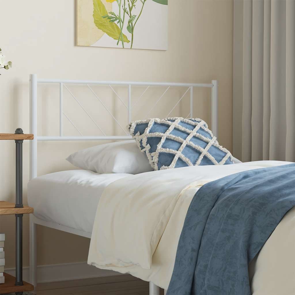 vidaXL Bett Ersatz-Kopfteil Metall Weiß 75 cm (1-tlg)