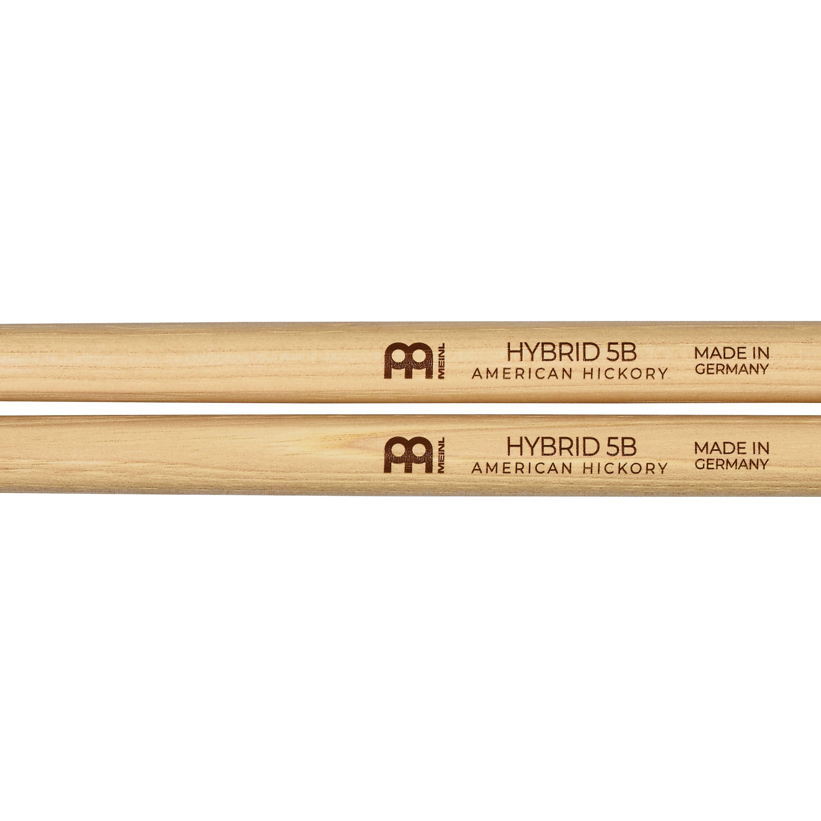 Meinl Percussion Drumsticks (Sticks, Beater und Mallets, Drumsticks Holztip), Hybrid 5B Sticks SB107 American Hickory - Drumsticks