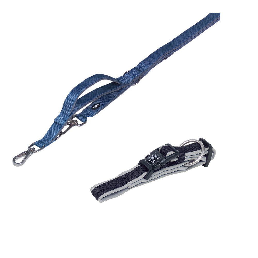 Nobby Hunde-Halsband Hundehalsband und Leine Set Größe L-XL