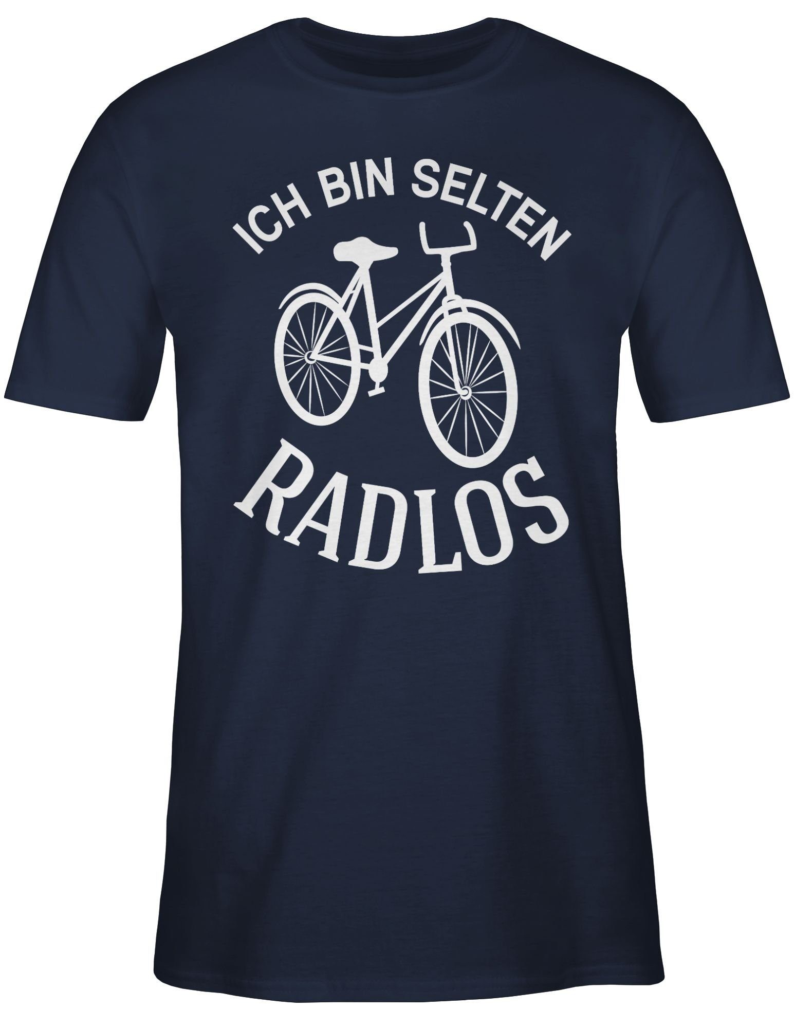 Shirtracer T-Shirt Radlos Blau Statement selten 01 Ich bin Sprüche Navy