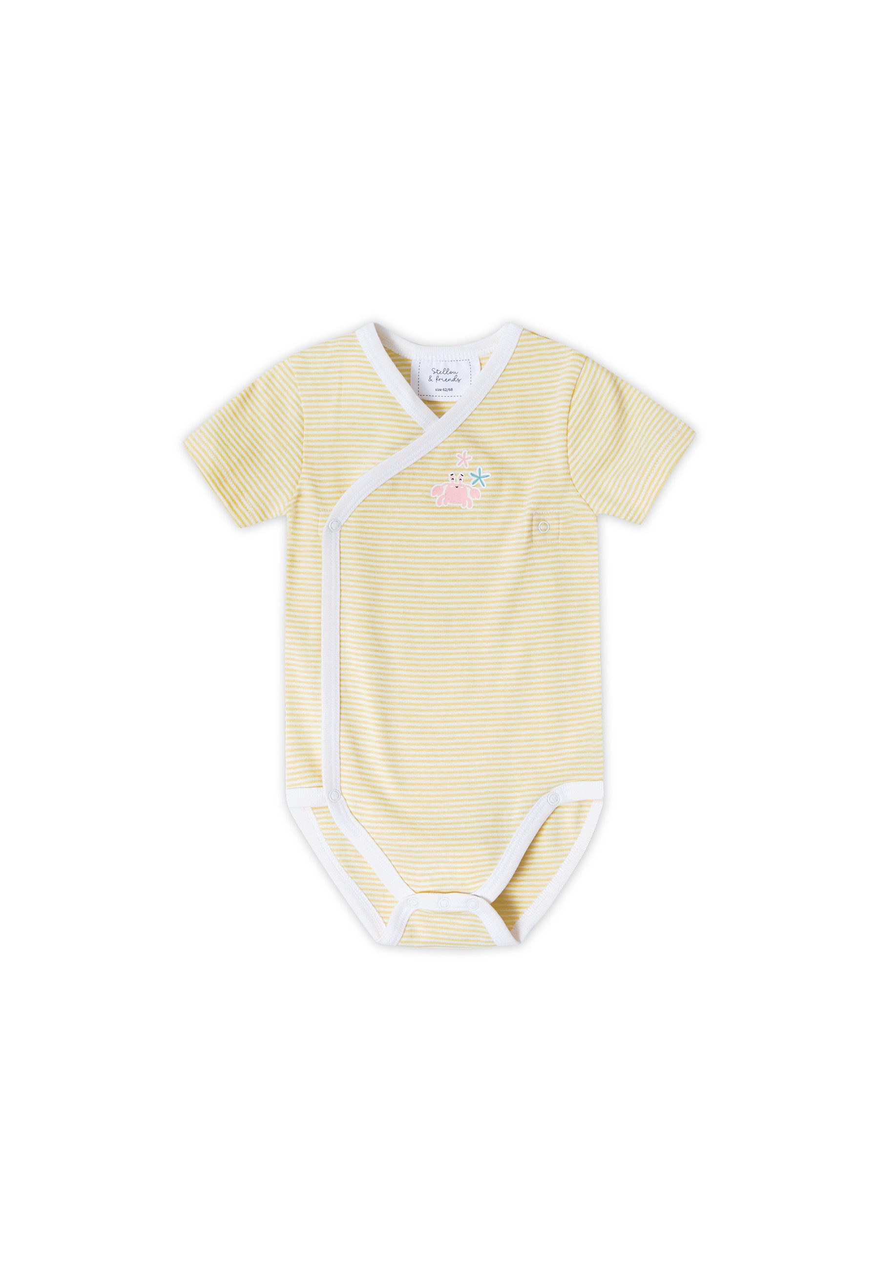 Stellou & friends Kurzarmwickelbody Baby Set (3tlg) - kuschelweiches Kurzarm-Wickelbody Set Jungs Mädchen (Set, 3er-Pack) Baby Set (3tlg) - kuschelweiches Kurzarm-Wickelbody Set Jungs Mädchen