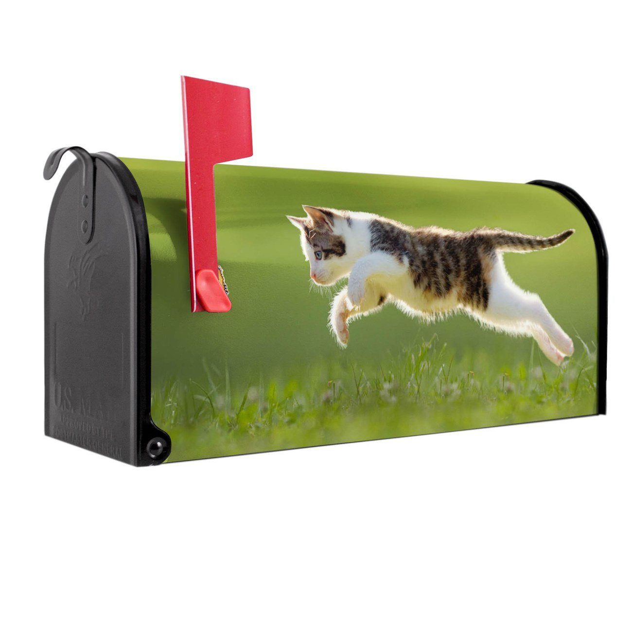 Katze cm Amerikanischer x (Amerikanischer USA), 17 aus Briefkasten Jagende Mississippi 51 Mailbox Briefkasten, 22 schwarz x banjado original