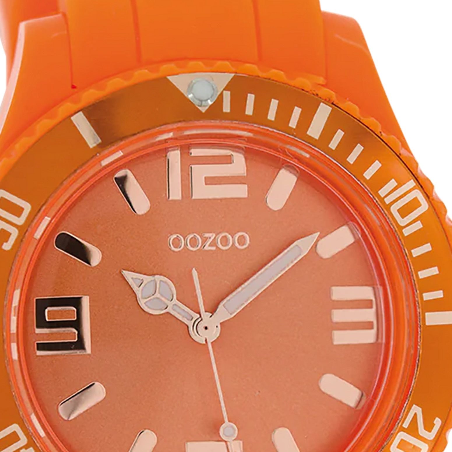 OOZOO Quarzuhr Oozoo Damen Armbanduhr blau Analog, (Analoguhr), Damenuhr rund, groß (ca. 43mm) Silikonarmband, Fashion-Style