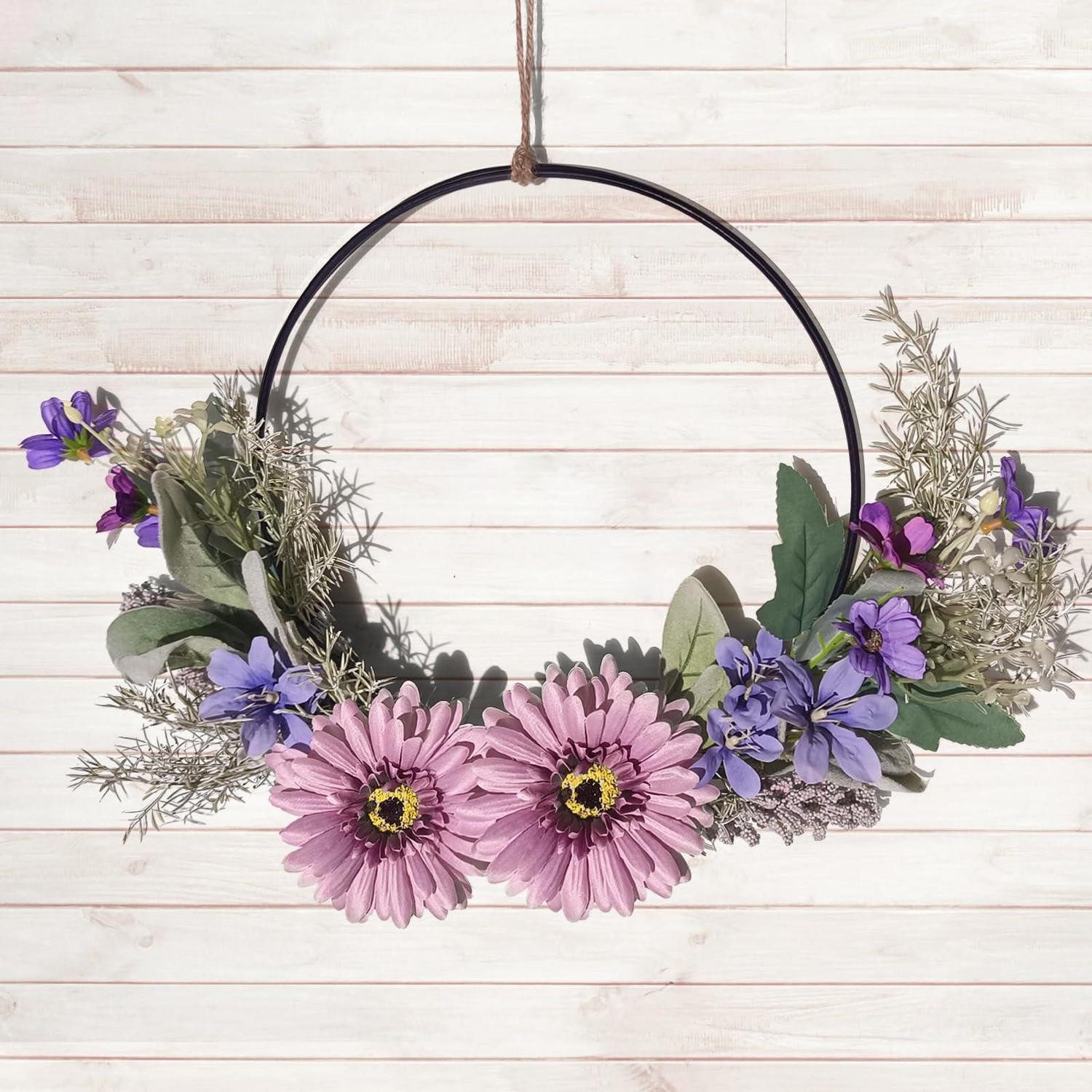 LuxusKollektion Osterkranz Künstlicher Türkranz mit Blumen