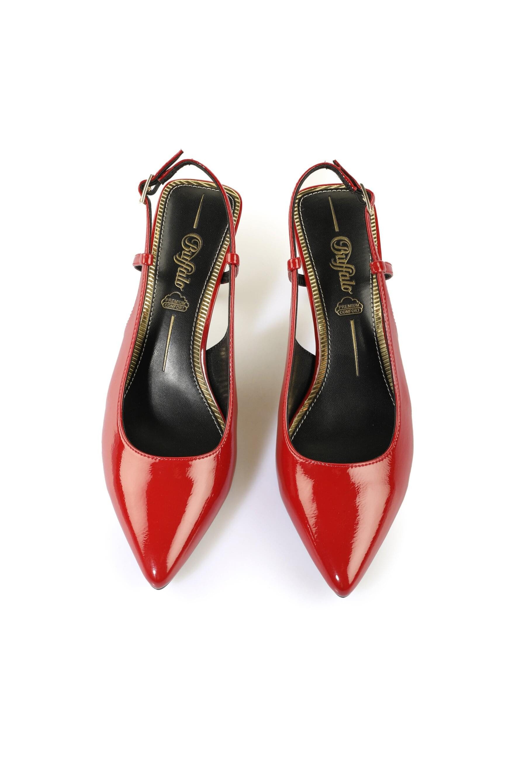 Buffalo Buffalo Sling Back- Vegan Patent High-Heel-Pumps