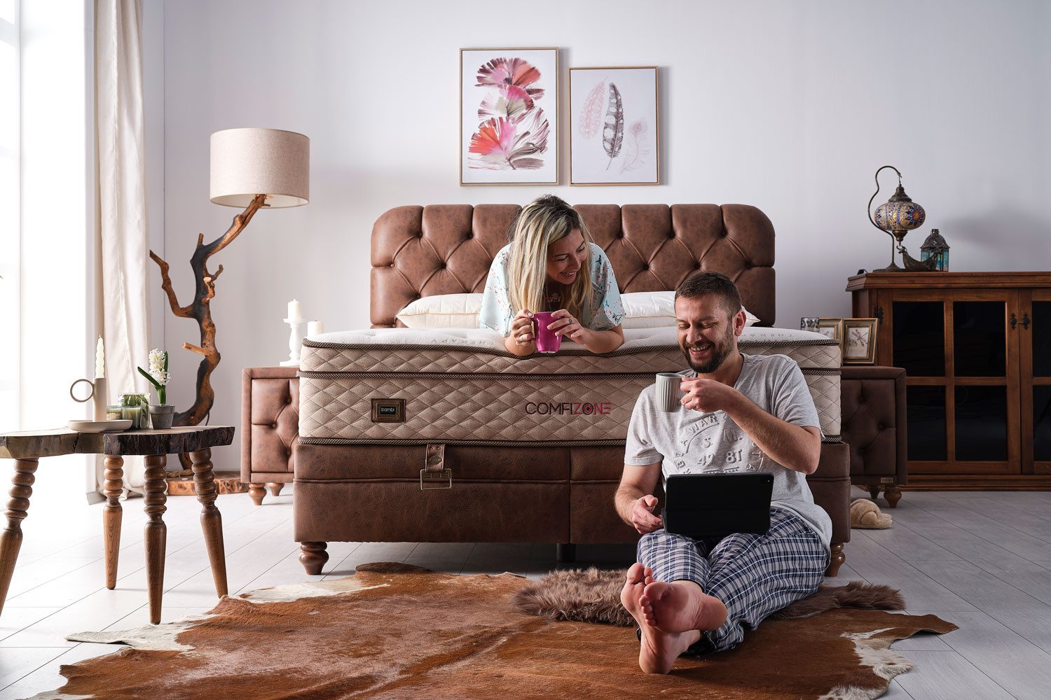 BAMBI YATAK Boxspringbett Set, Bambi Comfizone, Schlafzimmerbett, Matratze, günstig online kaufen