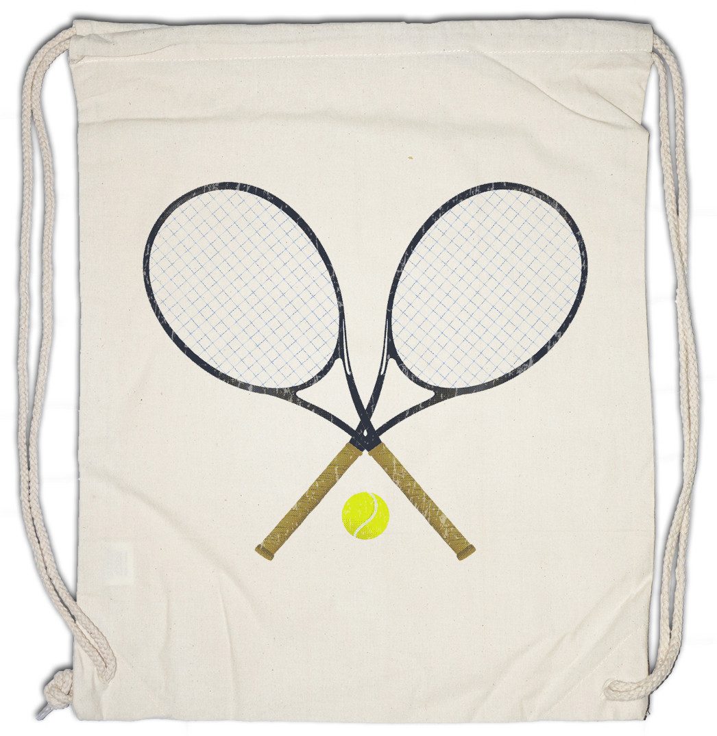 Urban Backwoods Turnbeutel Tennis Rackets Turnbeutel Player Passion Love Addiction Tennisplatz (1-tlg), Court Tennisschläger Ball Sport