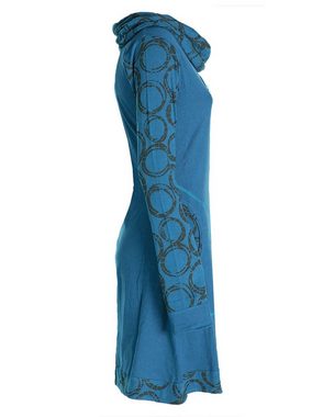 Vishes Jerseykleid Langarm Kleid Schal-Kleid Winterkleider Baumwollkleid Elfen, Goa, Hippie Style