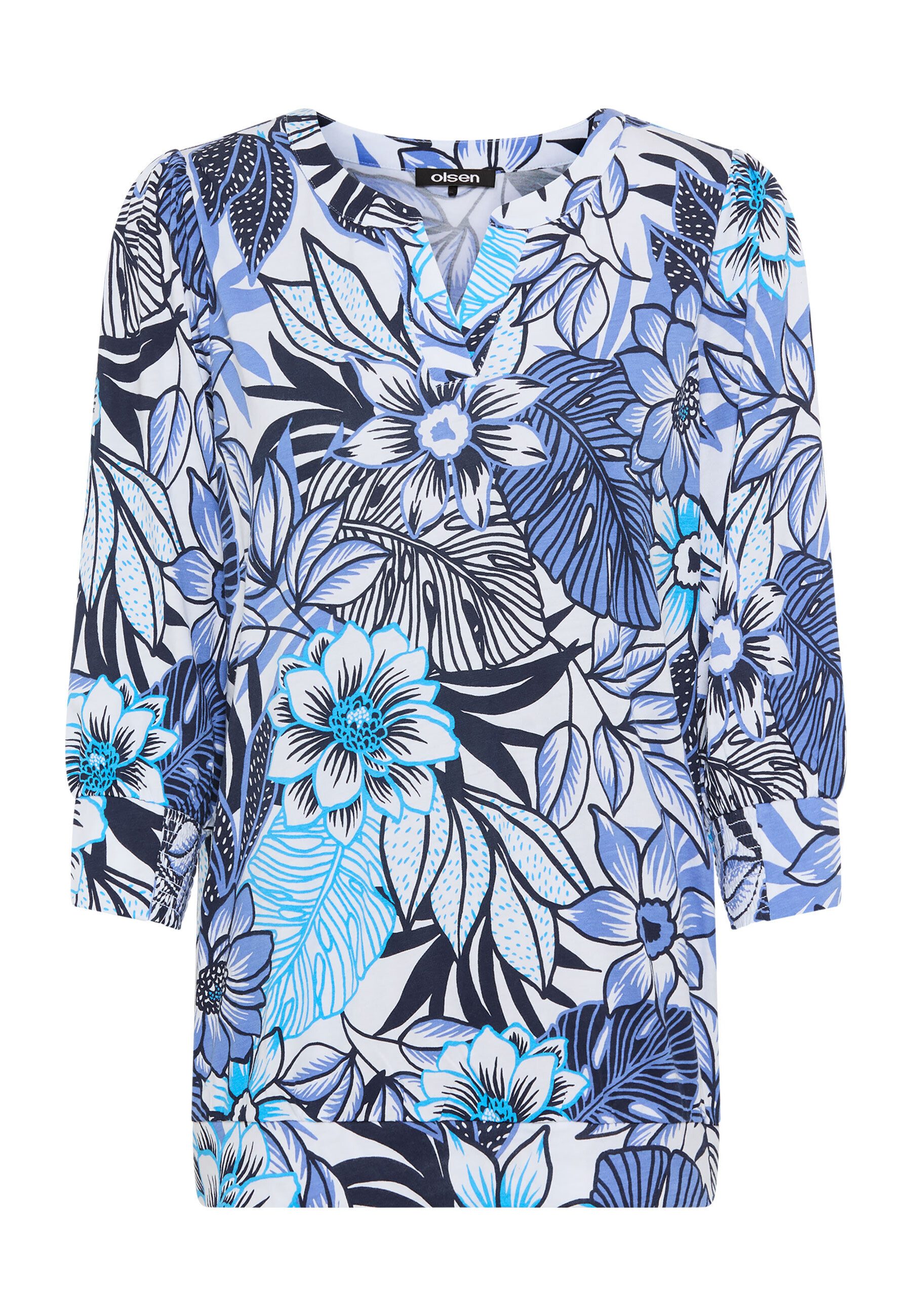 Olsen Shirt mit Allover-Dessin