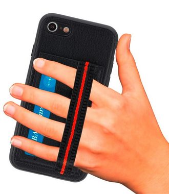 Hama Handyhülle Cover Kartenfach Grip Case Schutz-Hülle, Anti-Kratz, elastischer Finger-Loop