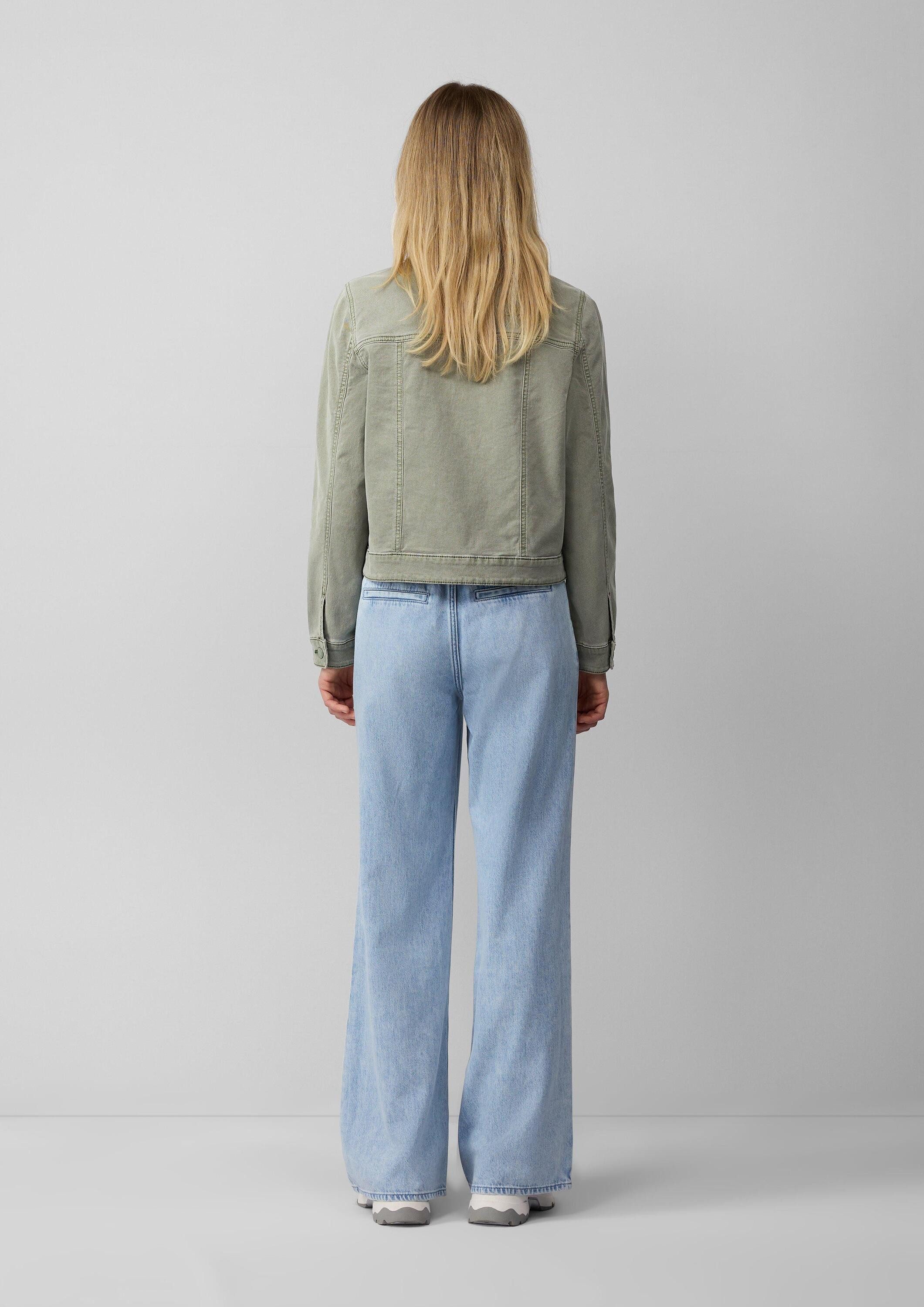 s.Oliver Funktionsjacke Indoor-Jacke Elastische Jeansjacke mit seitlichen Eingrifftaschen – Bild 3 von 5