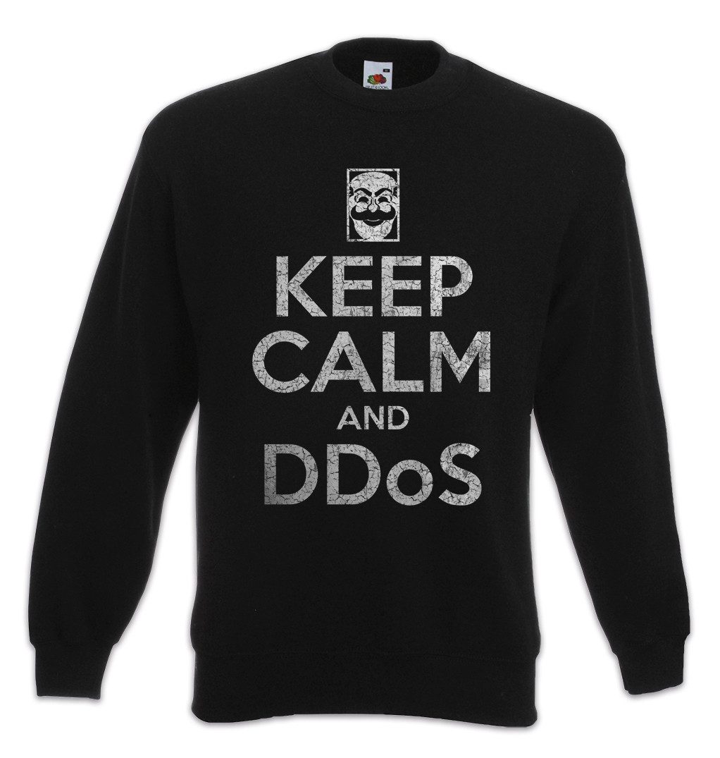 Sweatshirt Keep Calm And Ddos Sweatshirt IT Informatik Informatiker PC Science