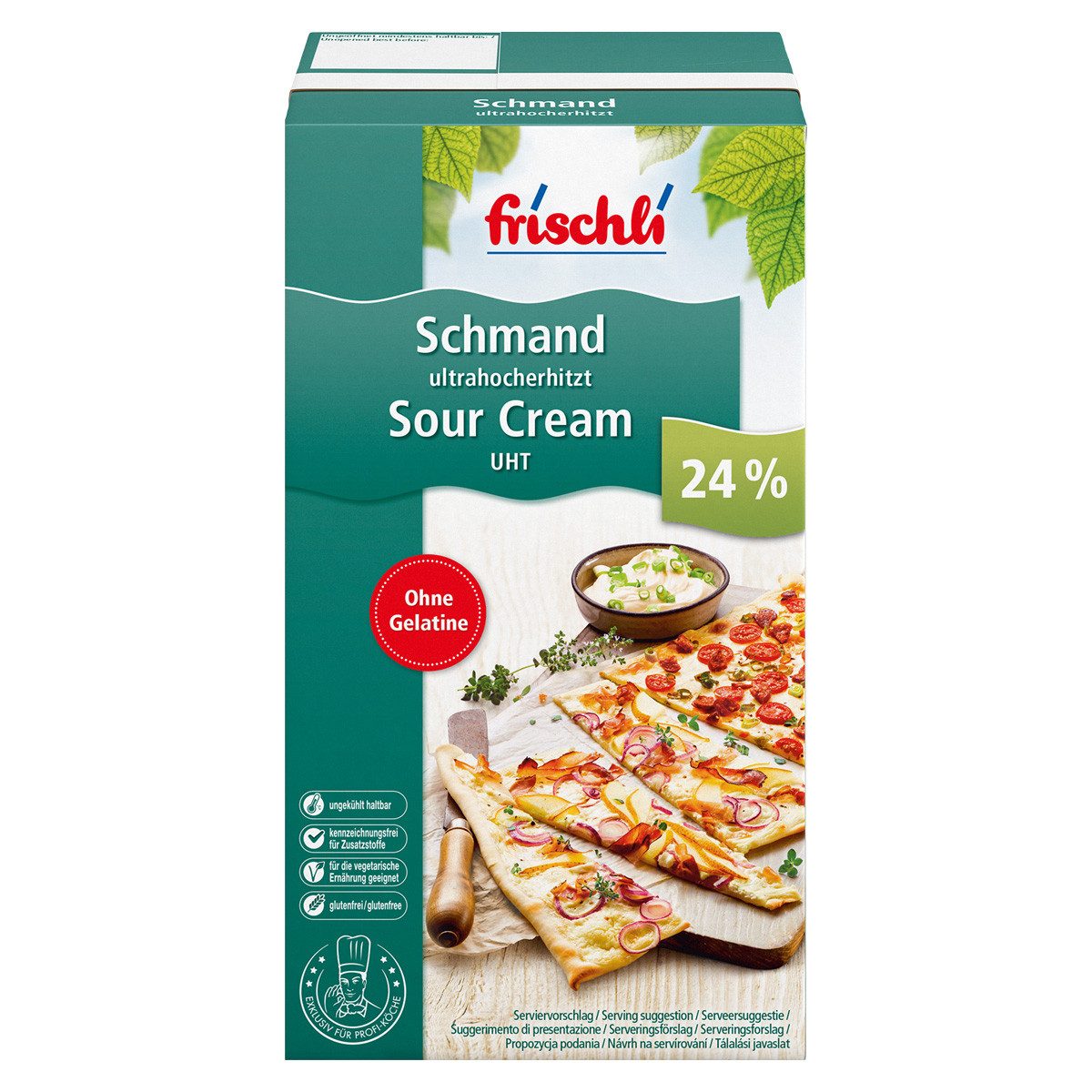frischli Milch, Frischli Schmand cremig ohne Gelatine mild im Geschmack 1000ml
