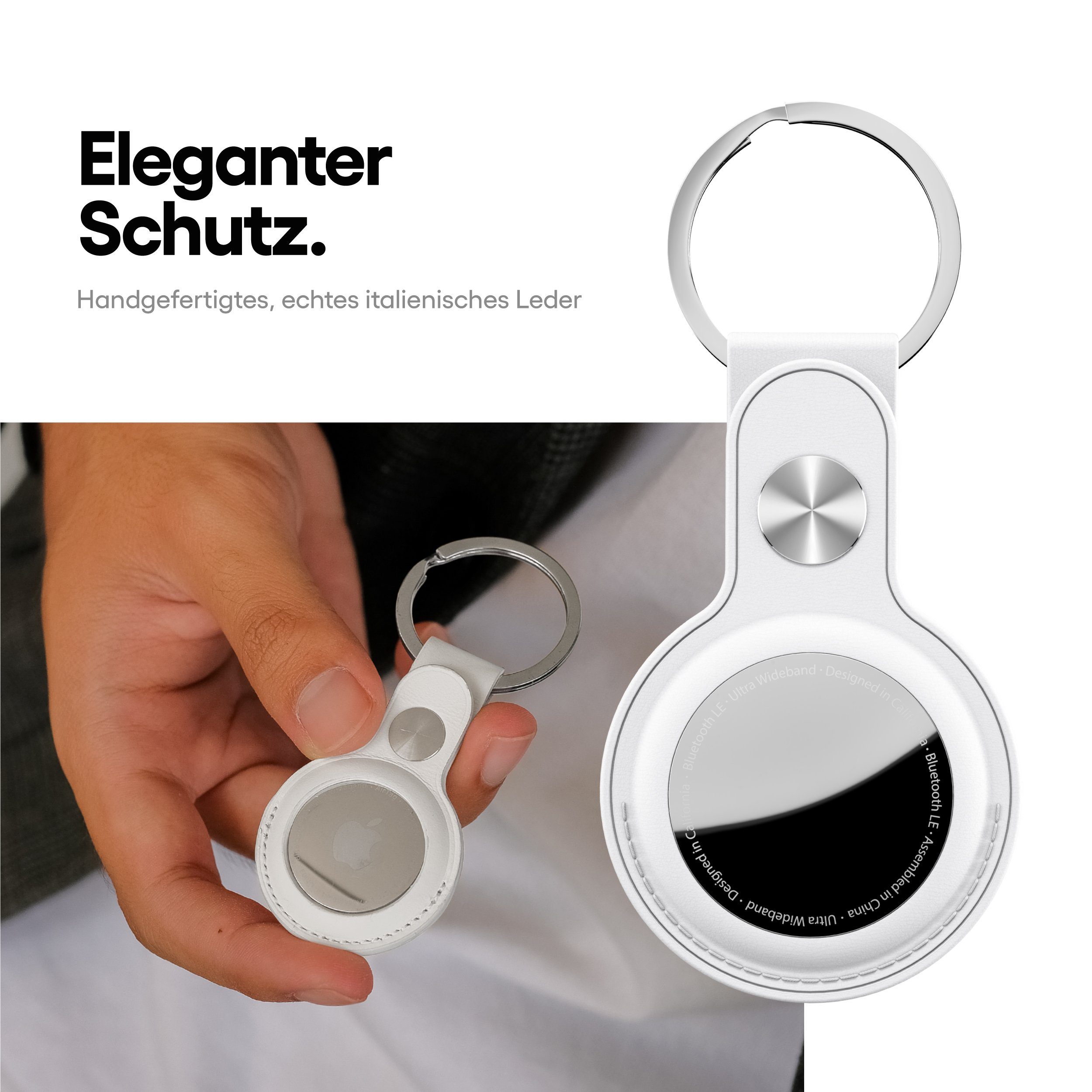 KeyBudz Schlüsselanhänger AirTag Schlüsselanhänger aus Leder