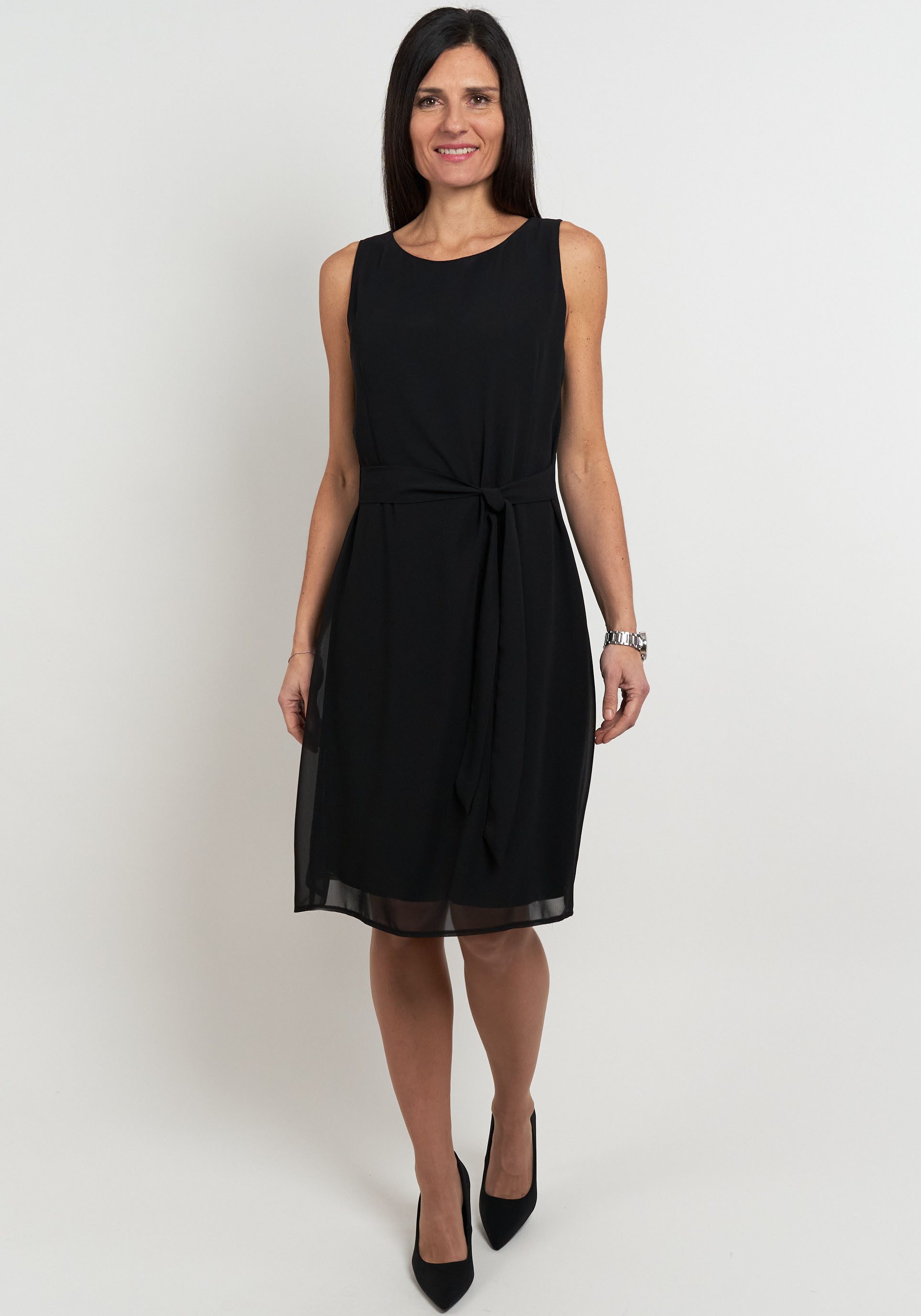 Seidel Moden Chiffonkleid mit Stoffgürtel, MADE günstig online kaufen