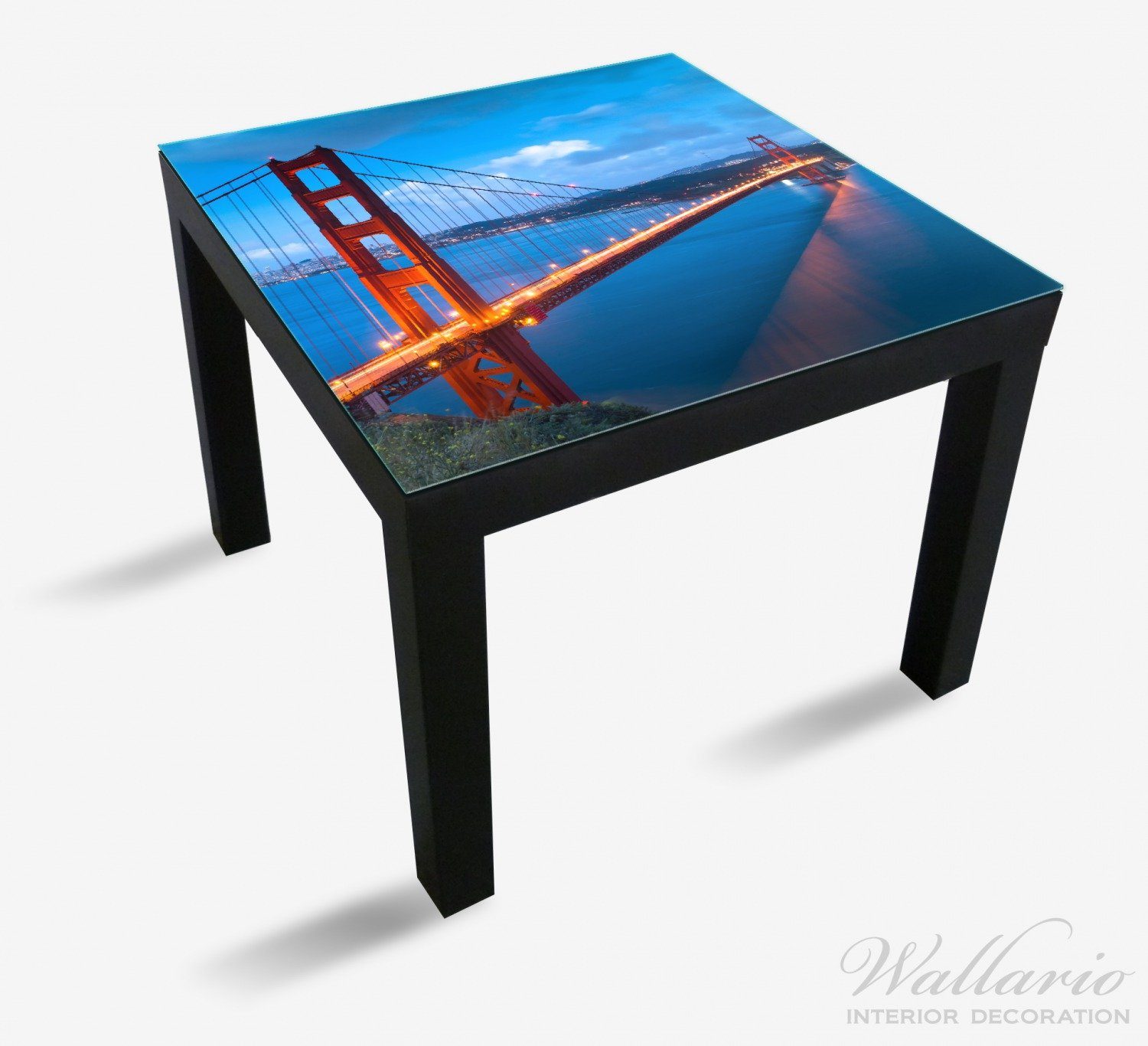 Wallario für geeignet Tischplatte Francisco Ikea Gate Bridge St), Lack San Tisch Golden in USA (1