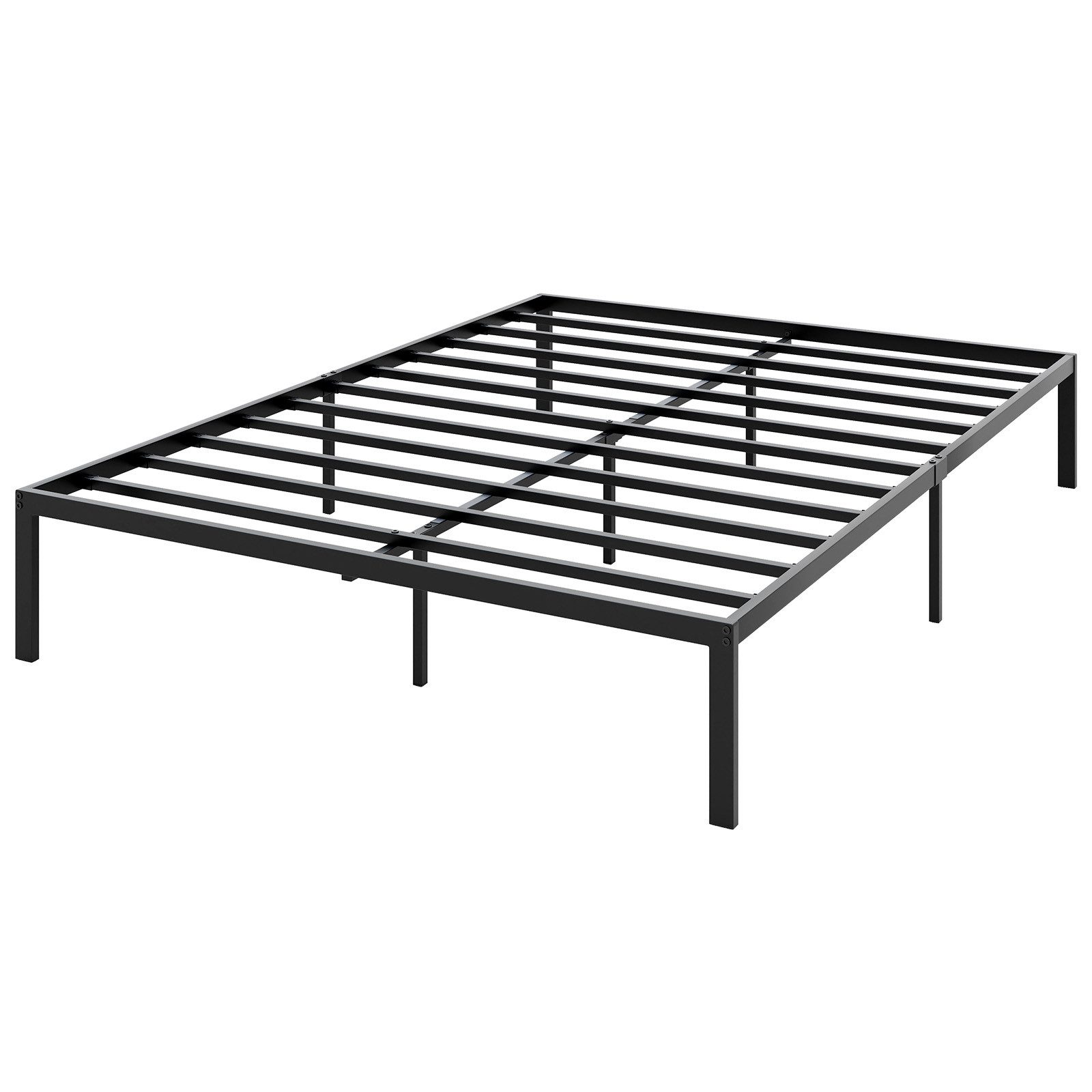 COSTWAY Bettgestell (1-tlg), Metallbett, Plattformbett, 140x200 cm, Kein Boxspring erforderlich