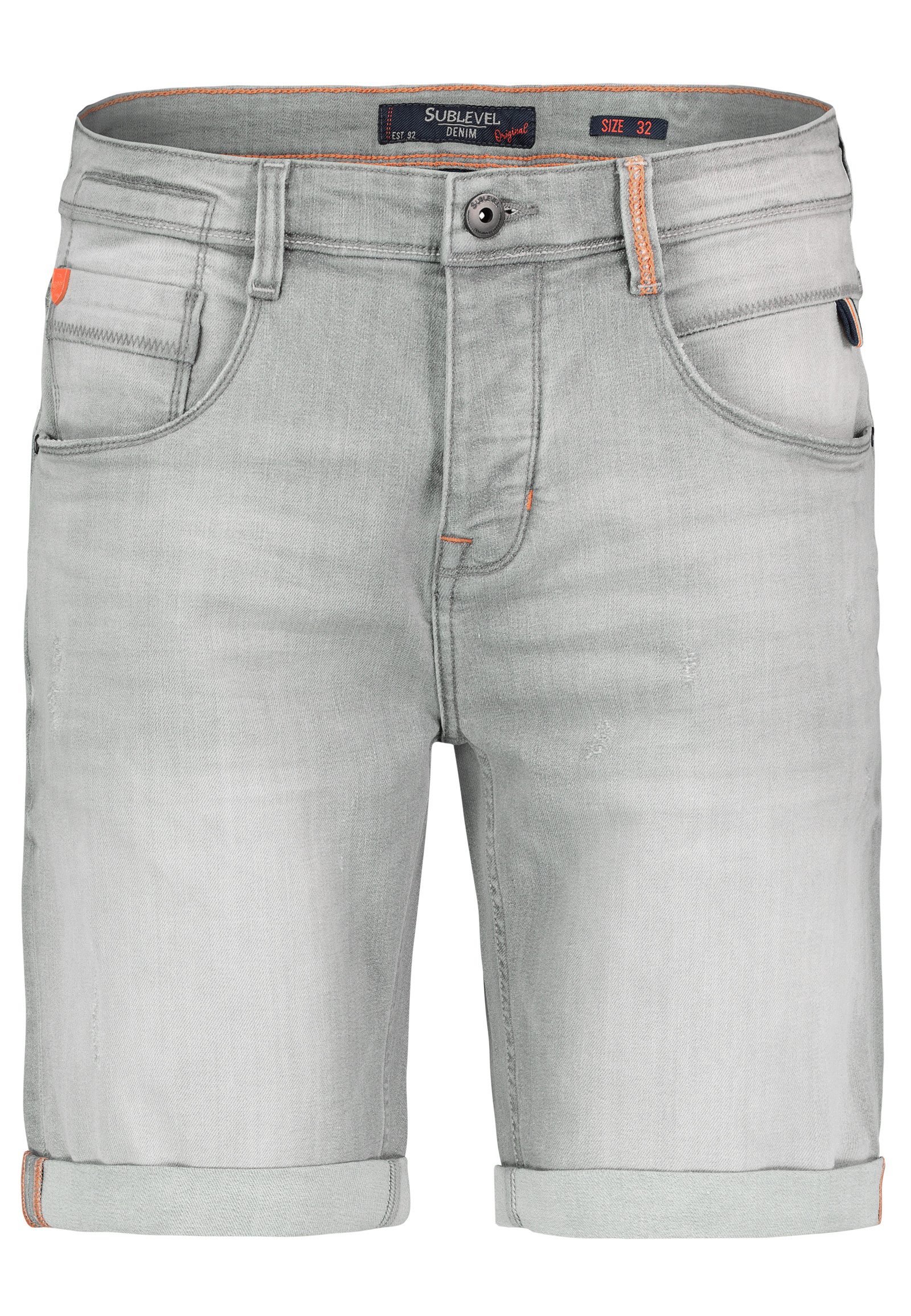 SUBLEVEL Jeansshorts Destroyed Denim lässig geschnitten sitzt bequem Destro günstig online kaufen