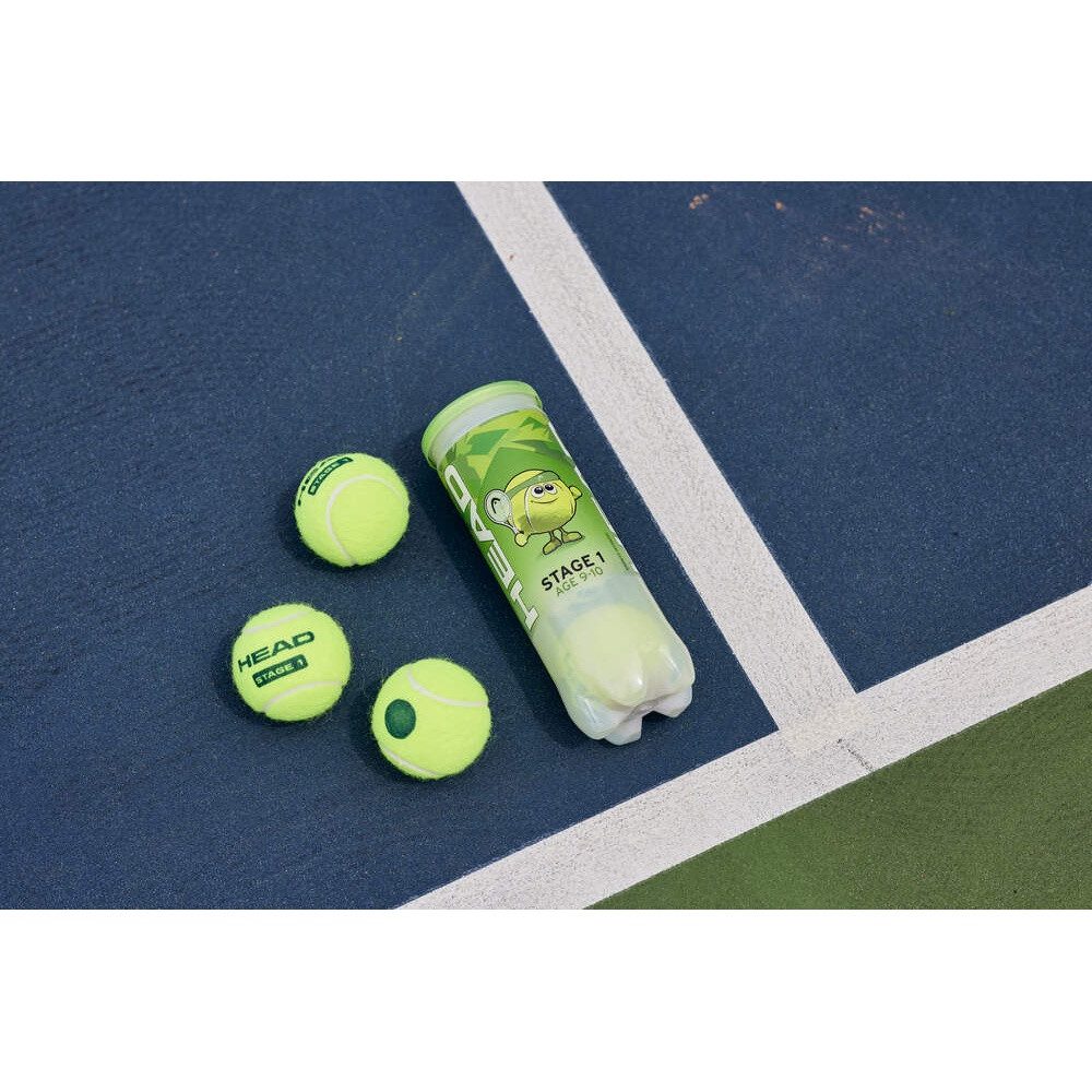 Head Tennisball Methodikbälle Stage 1 Punkt gelb/grün Dose 3er