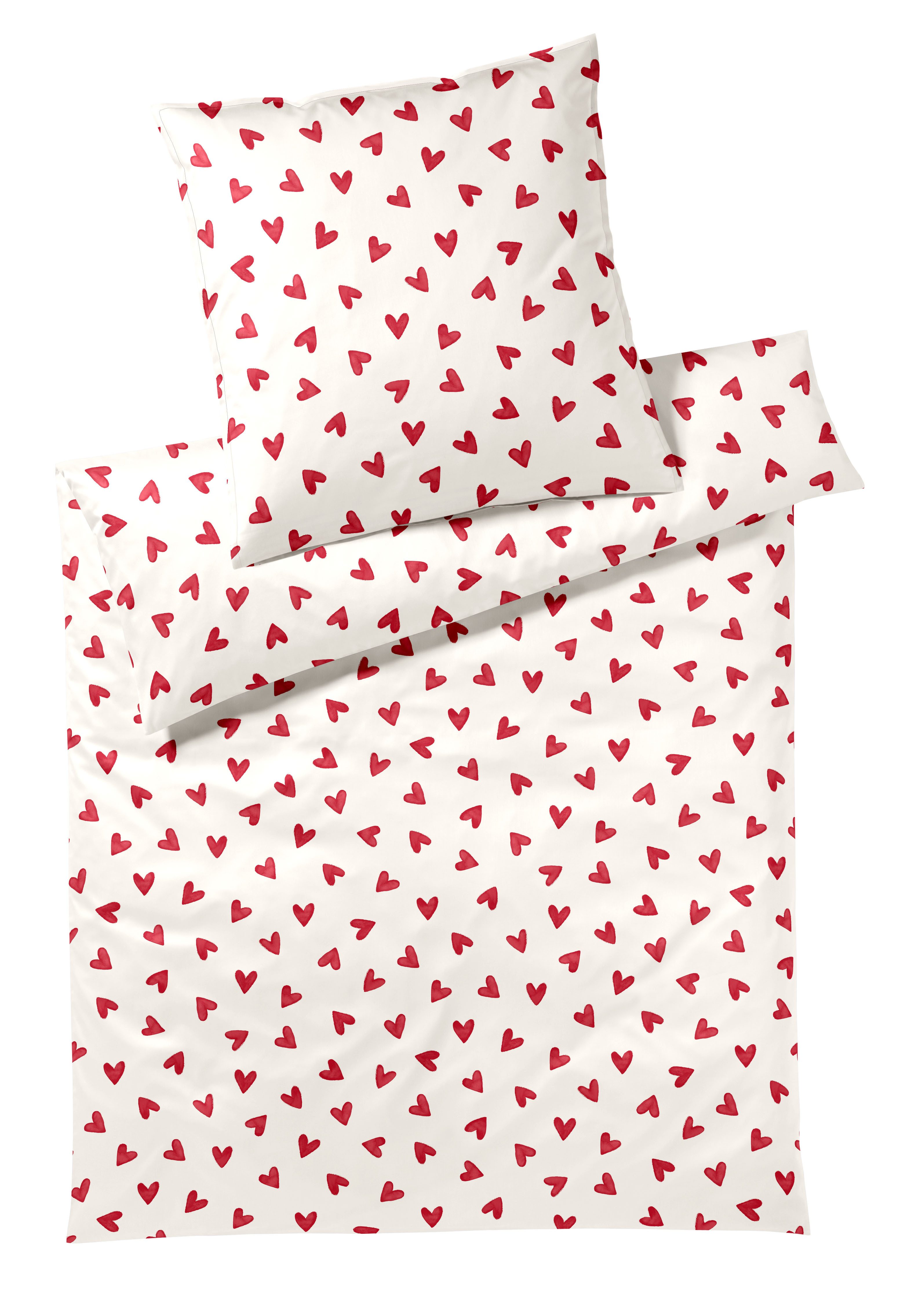 Elegante Bettwäsche Cherie, Mako-Satin, 2 teilig, angenehmes Hautgefühl