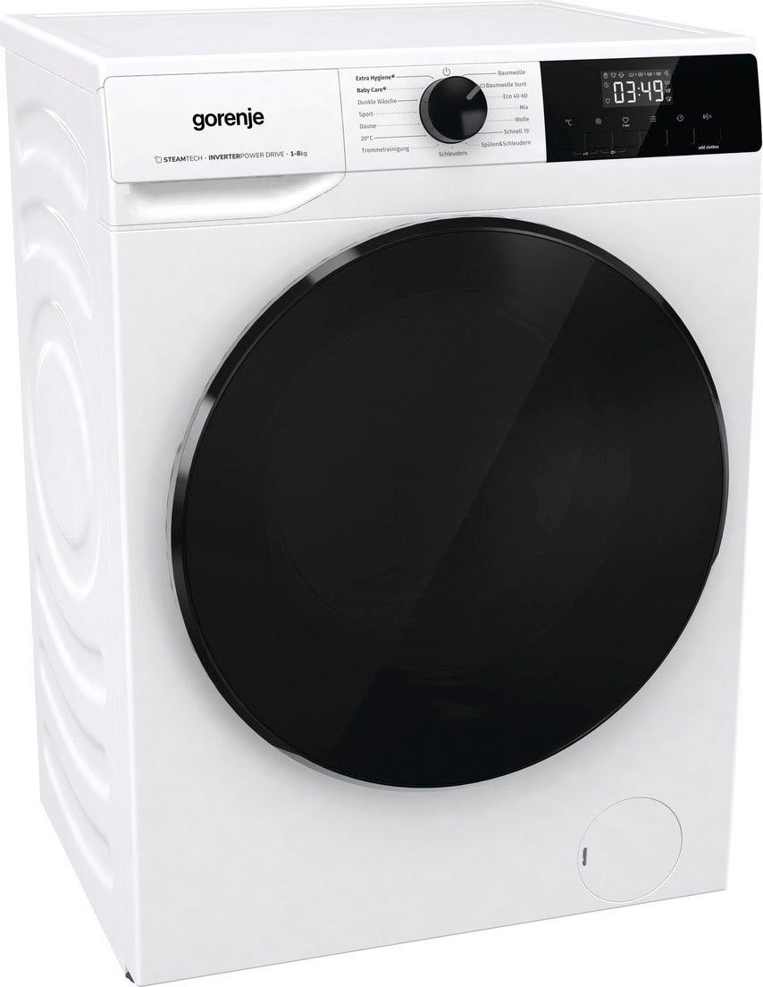 GORENJE Waschmaschine WNHAI 84 APS/DE, 8 kg, 1400 U/min, AquaStop, Dampf-Funktion, Kindersicherung