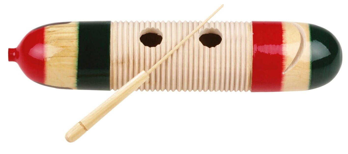 Betzold Guiro Mexikanisches Holzguiro, Gurkenform