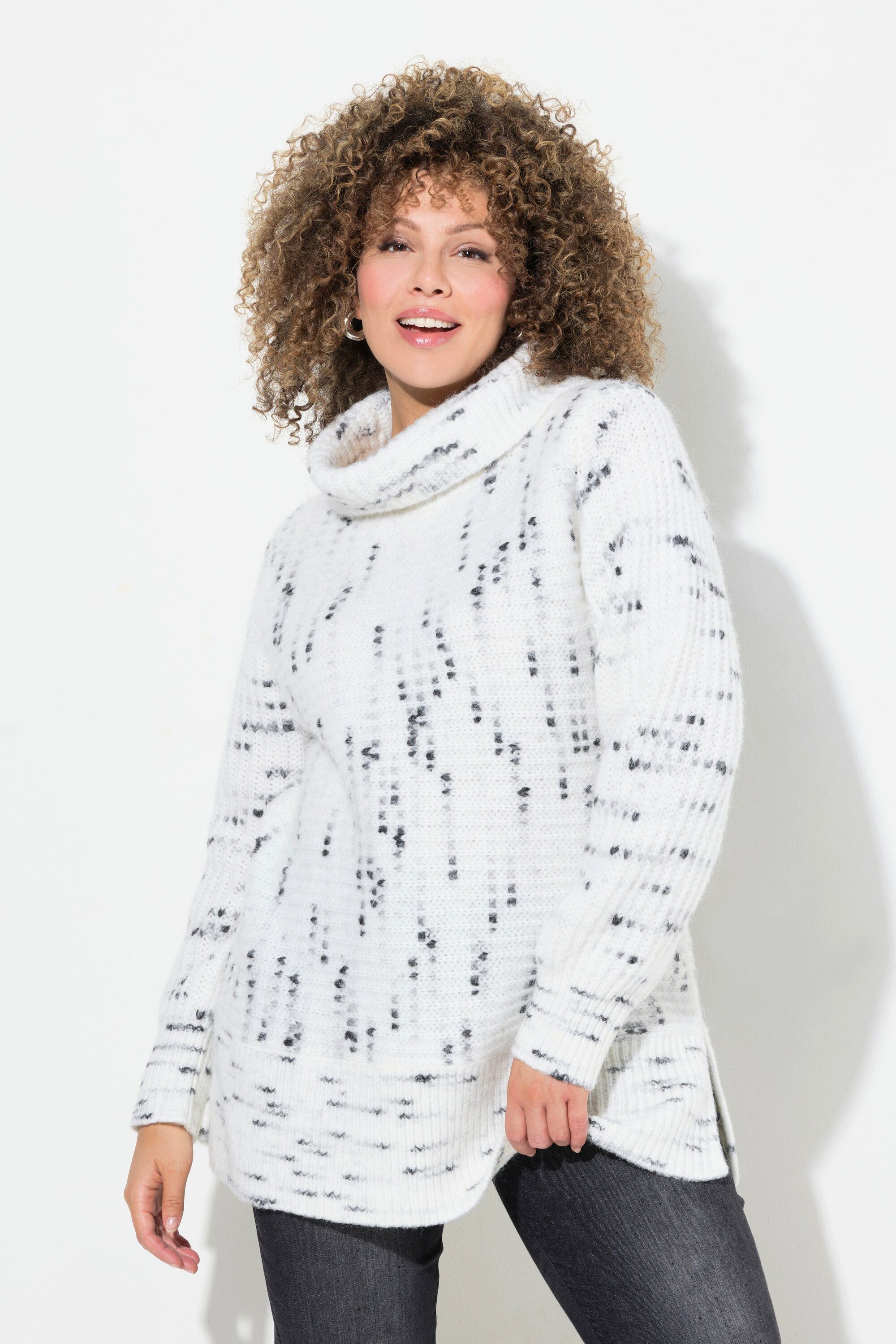 Ulla Popken Rollkragenpullover Pullover Spaceyarn-Effekt Rollkragen günstig online kaufen