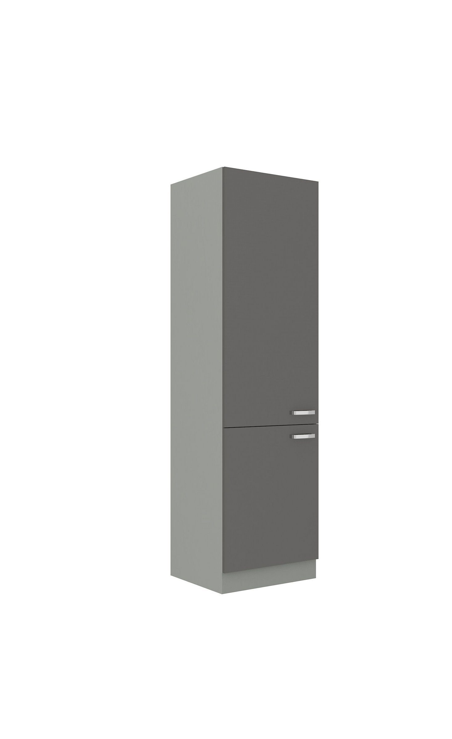 Küchen-Preisbombe Hochschrank 60 cm Küche Bianca Grey Grau Hochglanz Küchenzeile Küchenblock