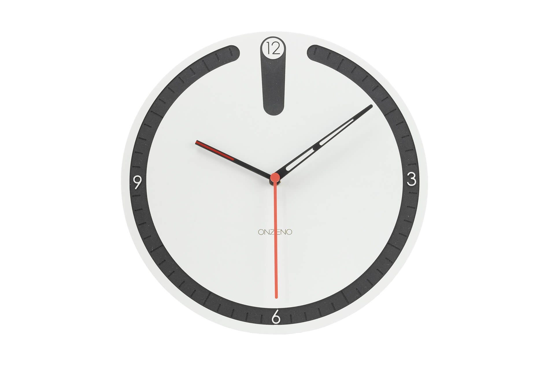 ONZENO Wanduhr THE SPORTY. 29x29x0.5 cm (handgefertigte Design-Uhr) | Wanduhren