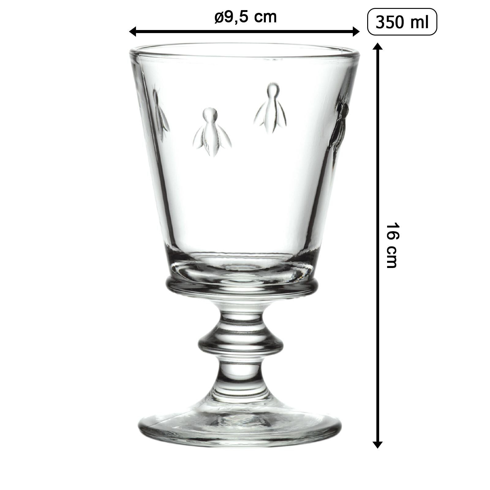 La Rochere Rotweinglas Biene Abeille Rotweingläser 350 ml 6er Set, 6-tlg., Glas