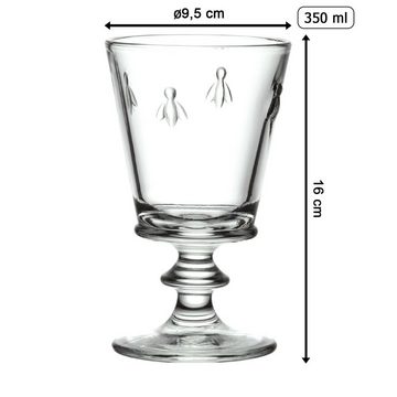 La Rochere Rotweinglas Biene Abeille Rotweingläser 350 ml 6er Set, Glas